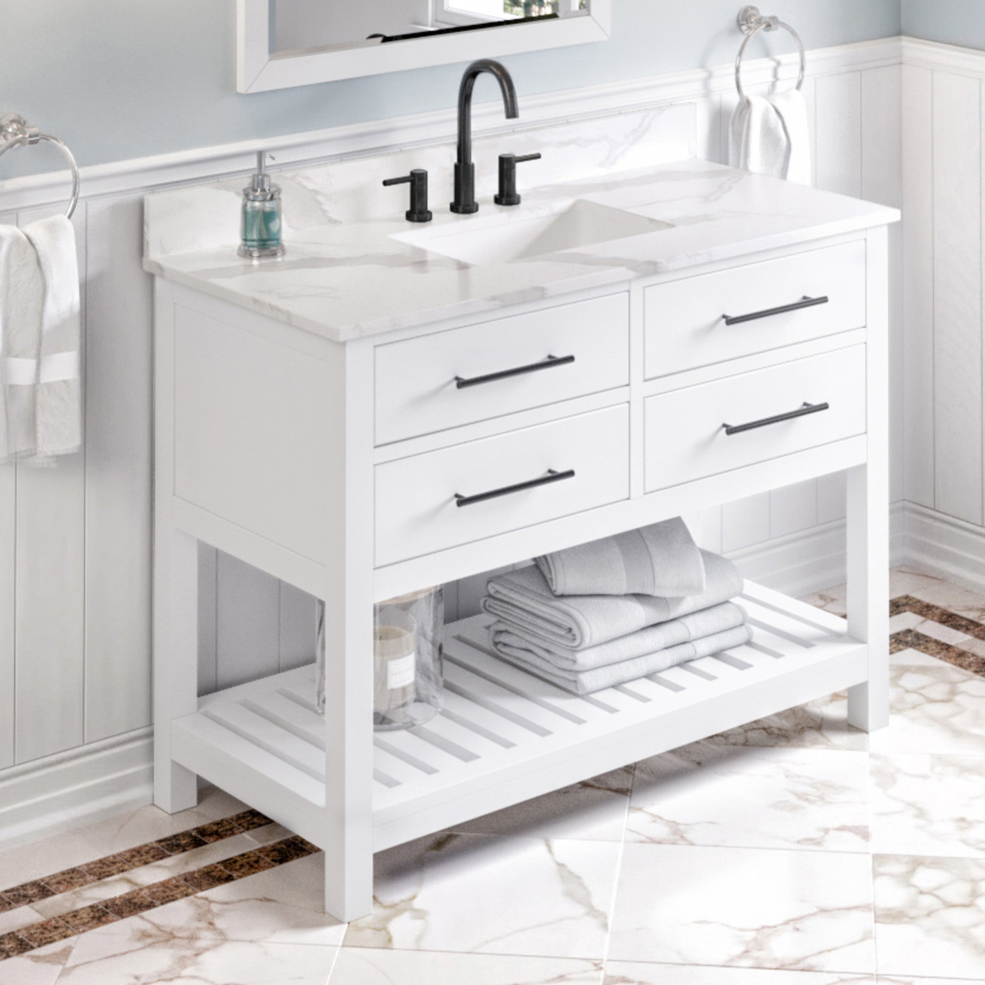 48" Wavecrest Vanity – White