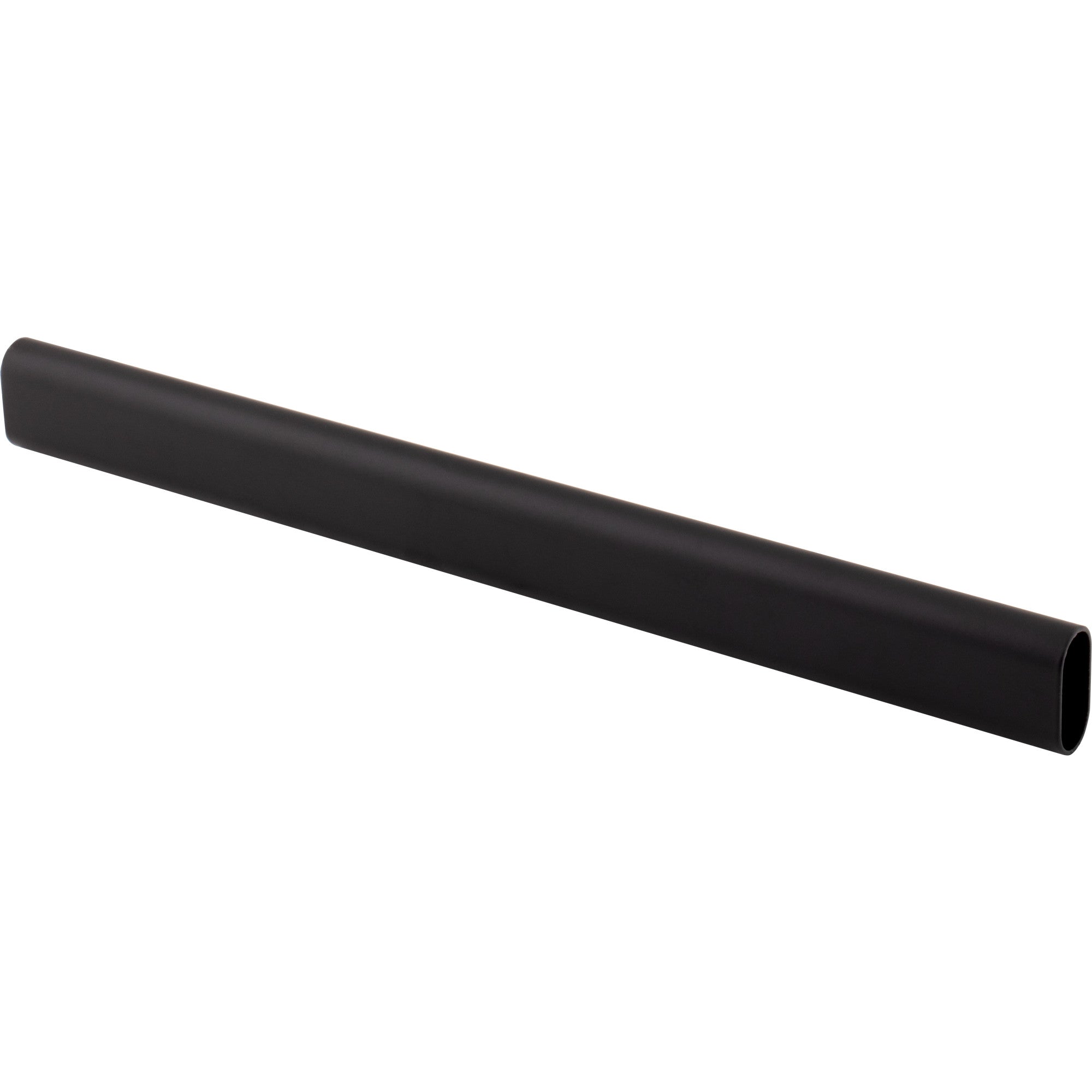 10 Matte Black 19/32"x1-3/16"x92" Oval Steel Closet Rods