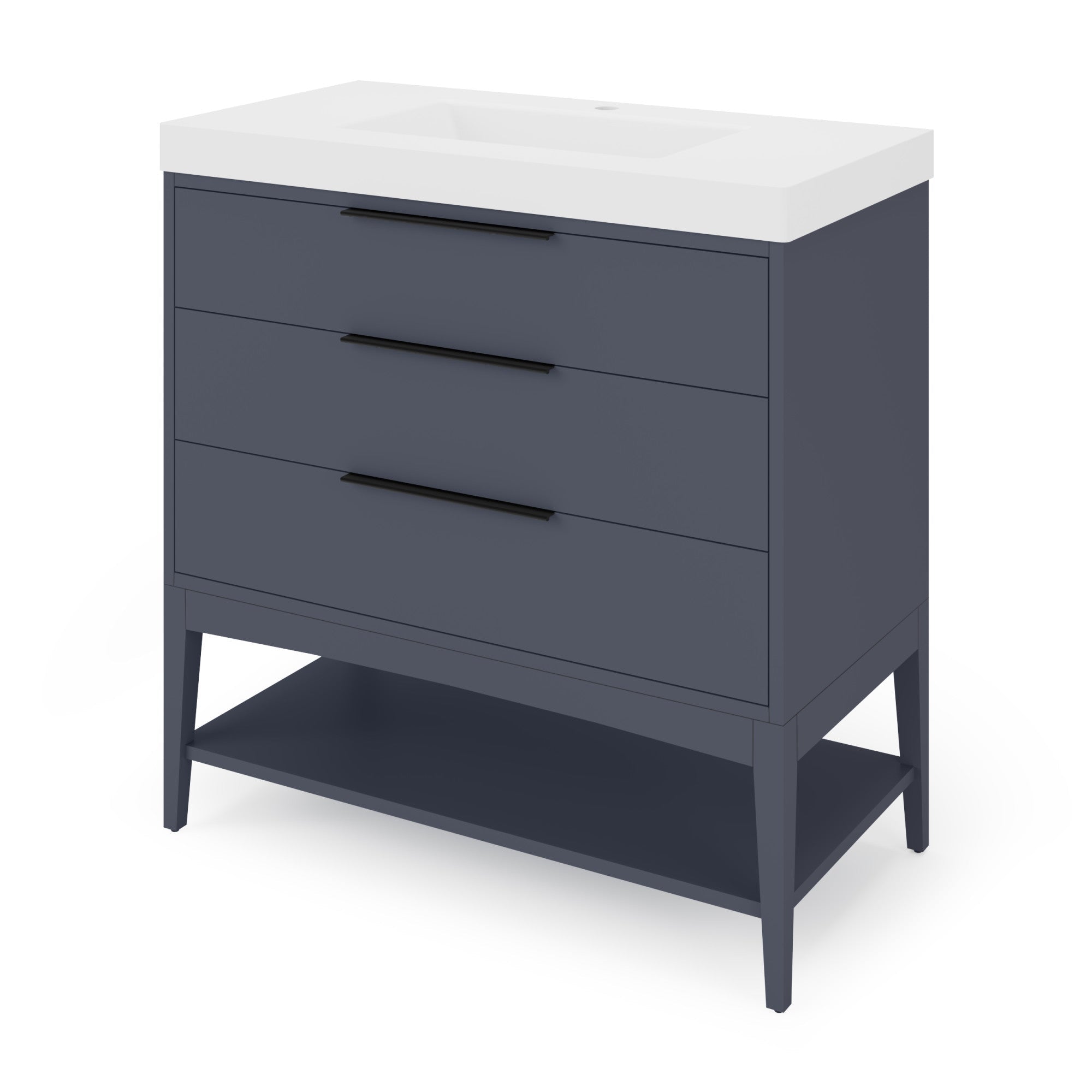 36" Gardner Vanity – Blue Steel