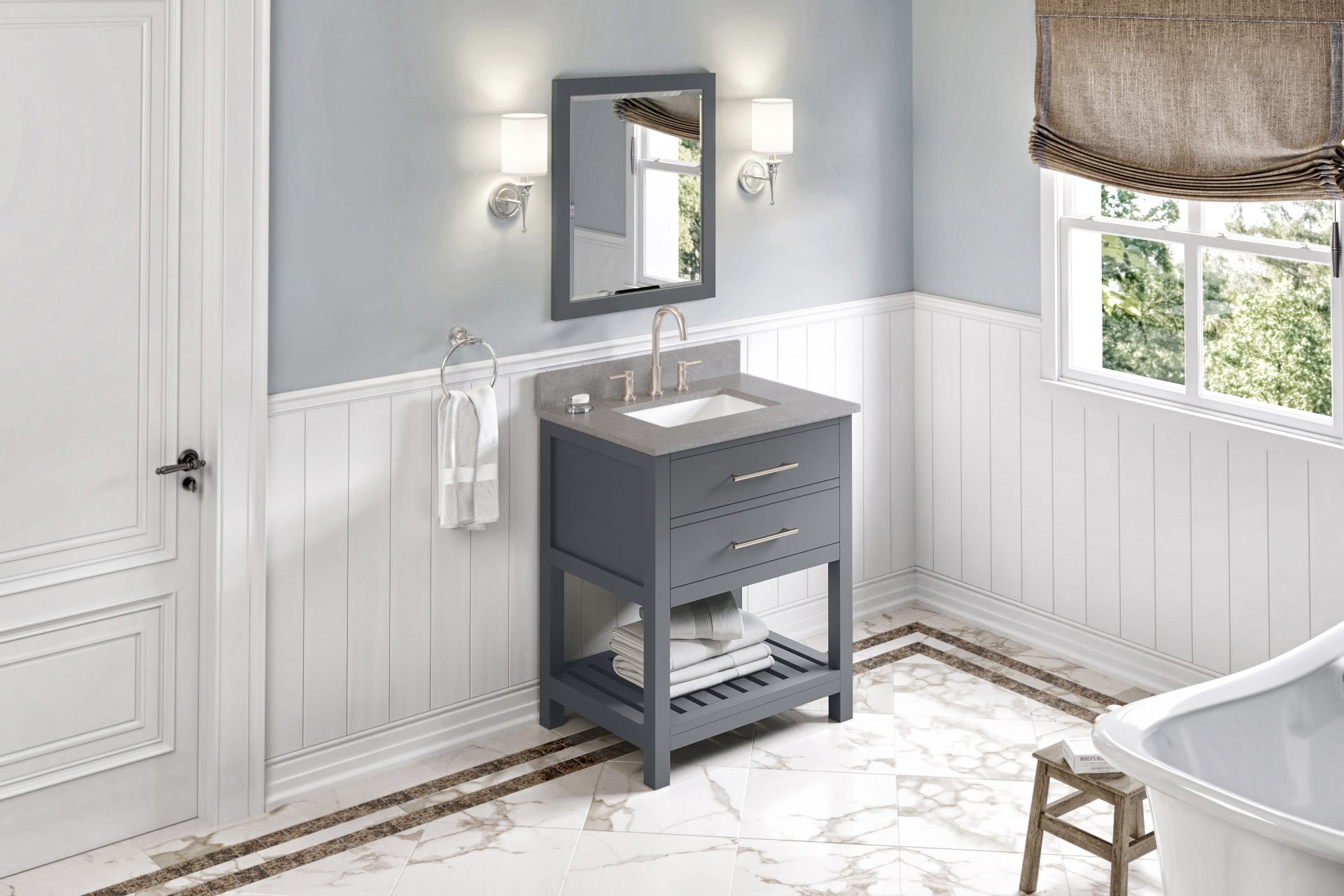 30" Wavecrest Vanity – Grey