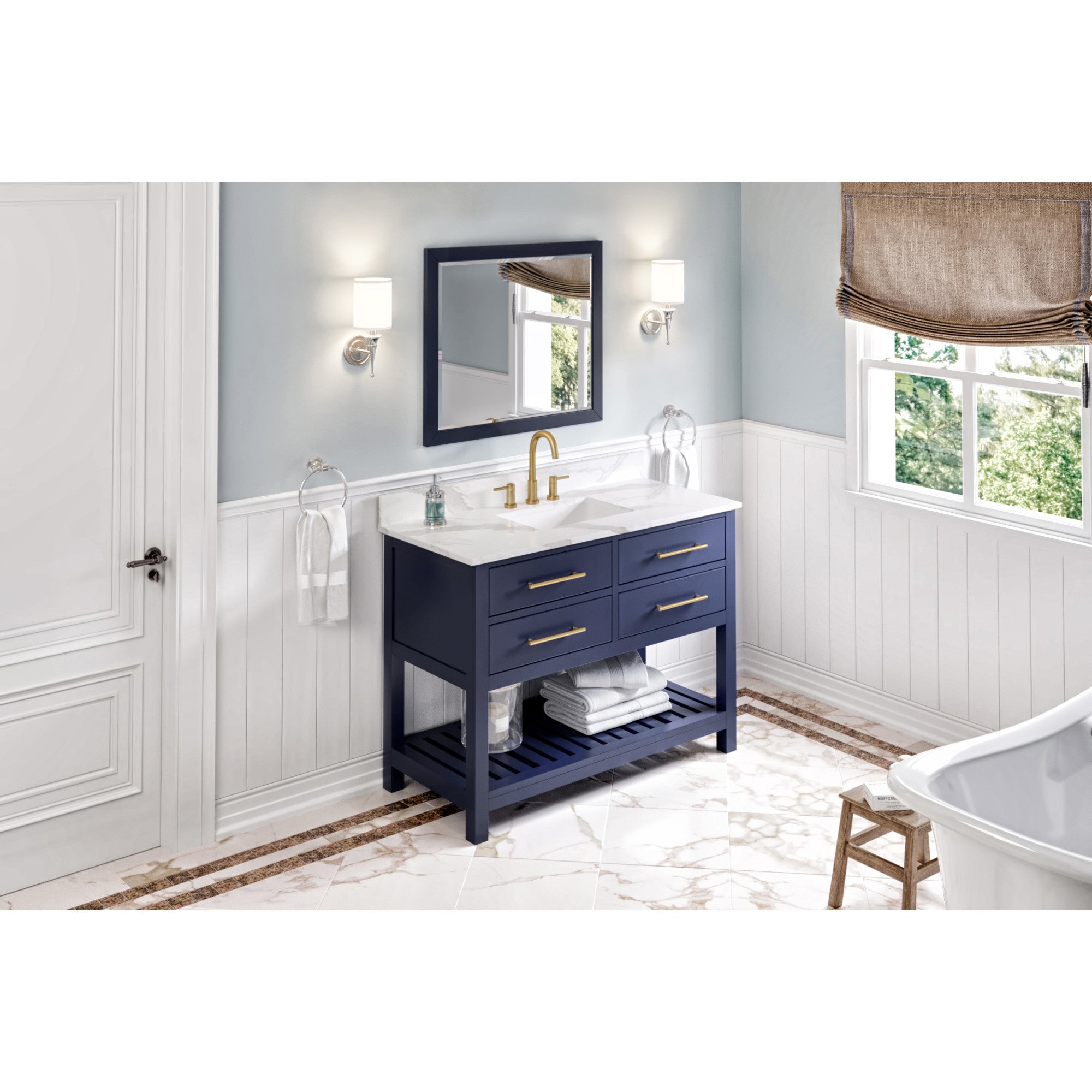 48" Wavecrest Vanity – Hale Blue