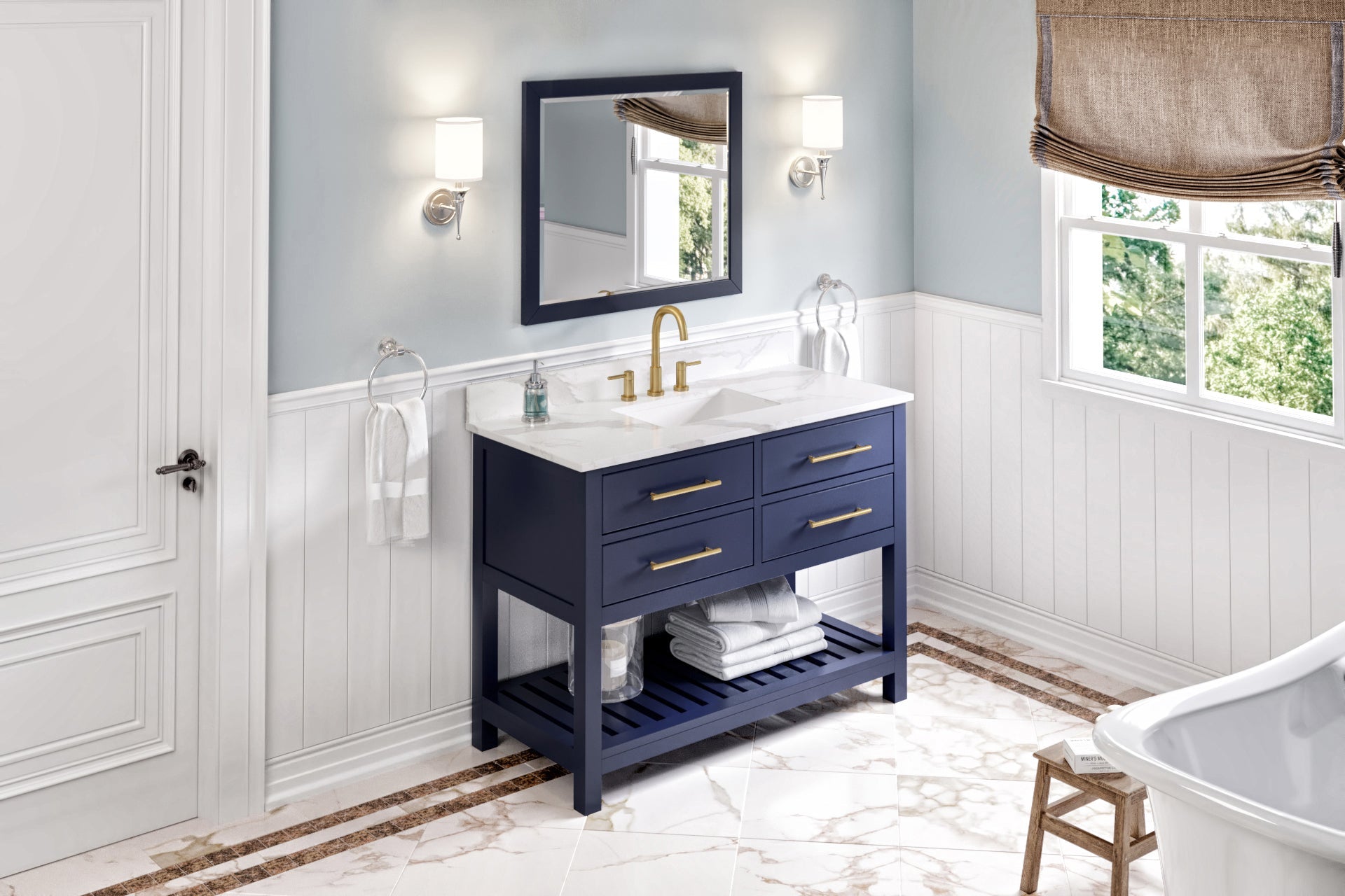 48" Wavecrest Vanity – Hale Blue