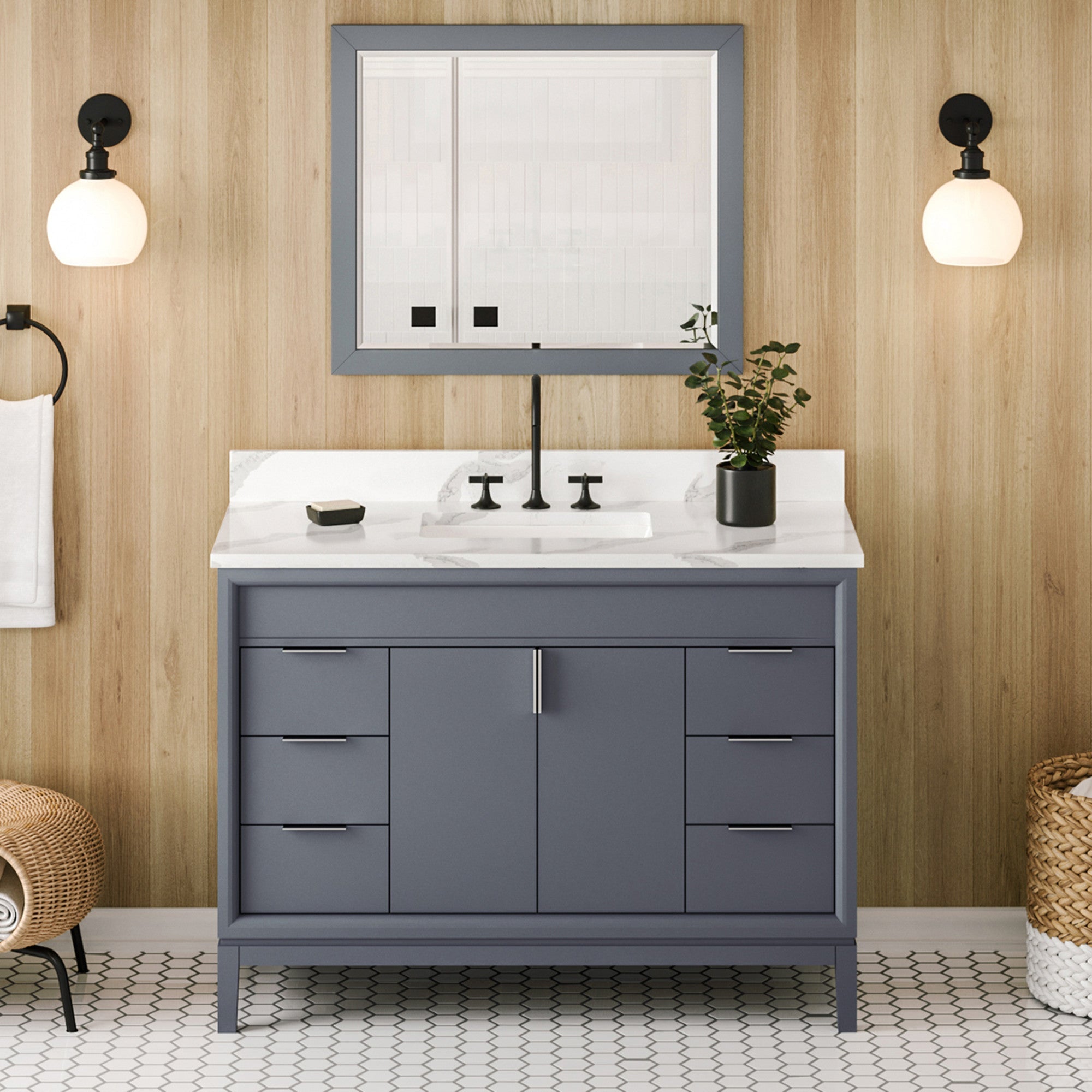 48" Theodora Vanity – Blue Steel