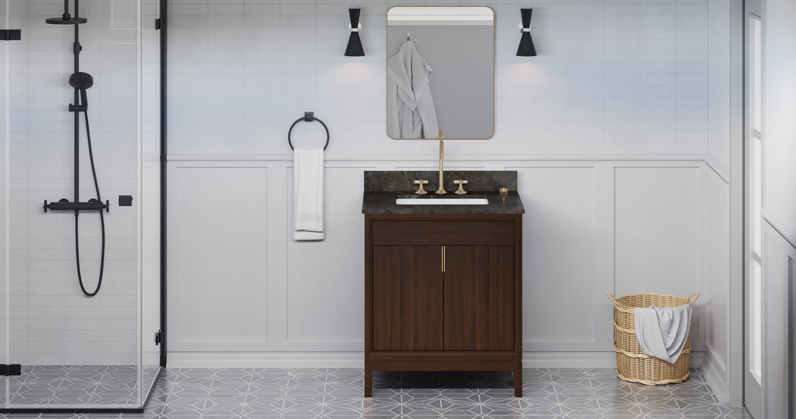 30" Theodora Vanity – Dark Walnut
