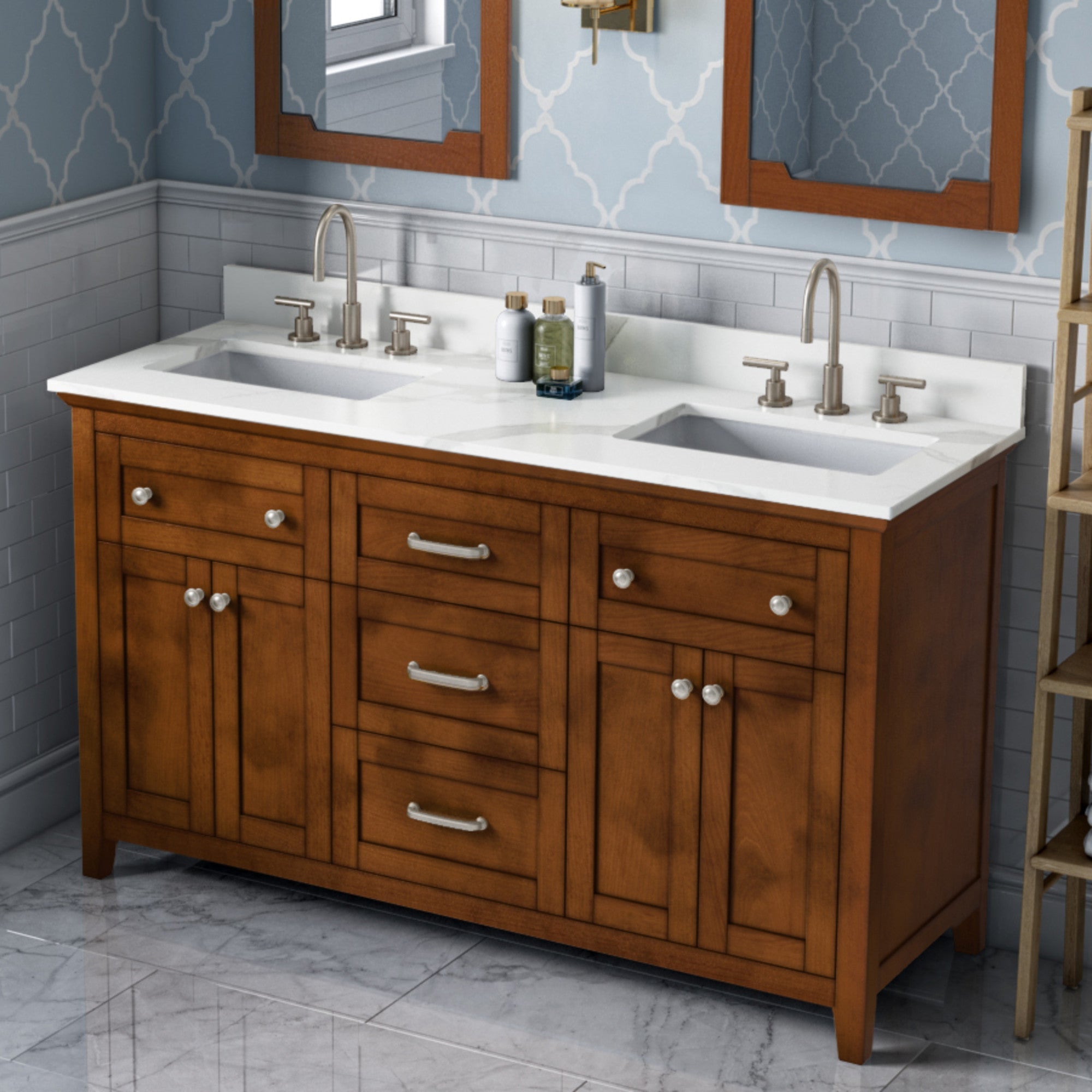 60" Chatham Vanity – Double Bowl – Chocolate