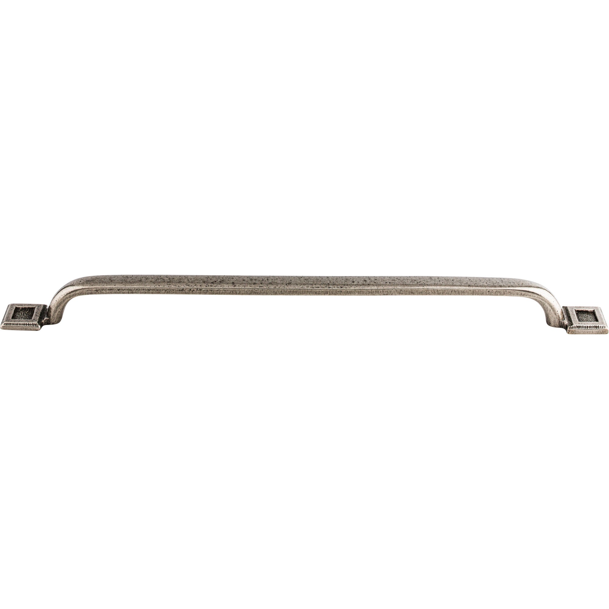 Square Inset 12" Center to Center Bar Pull - Cast Iron
