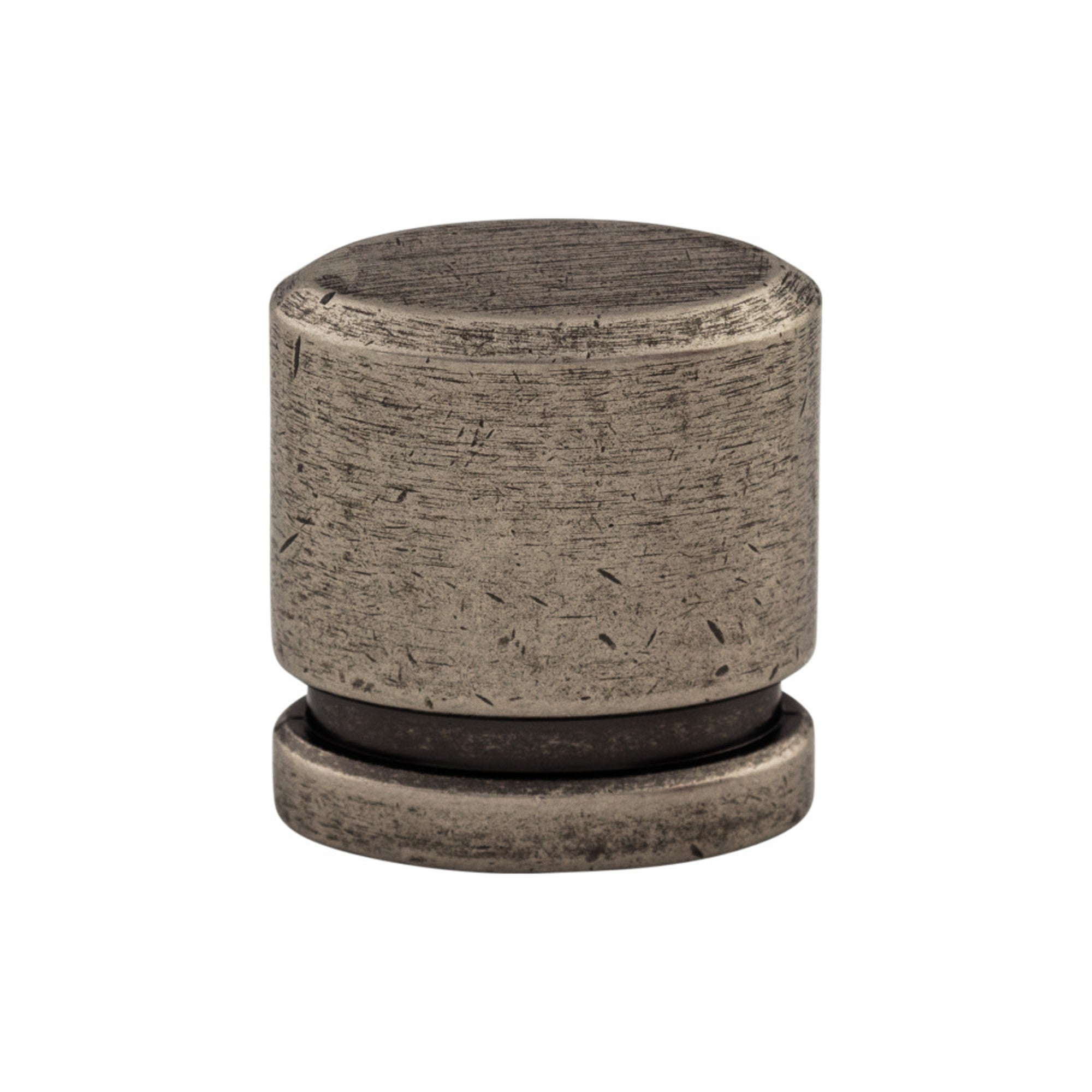 Oval Oval Knob - Pewter Antique