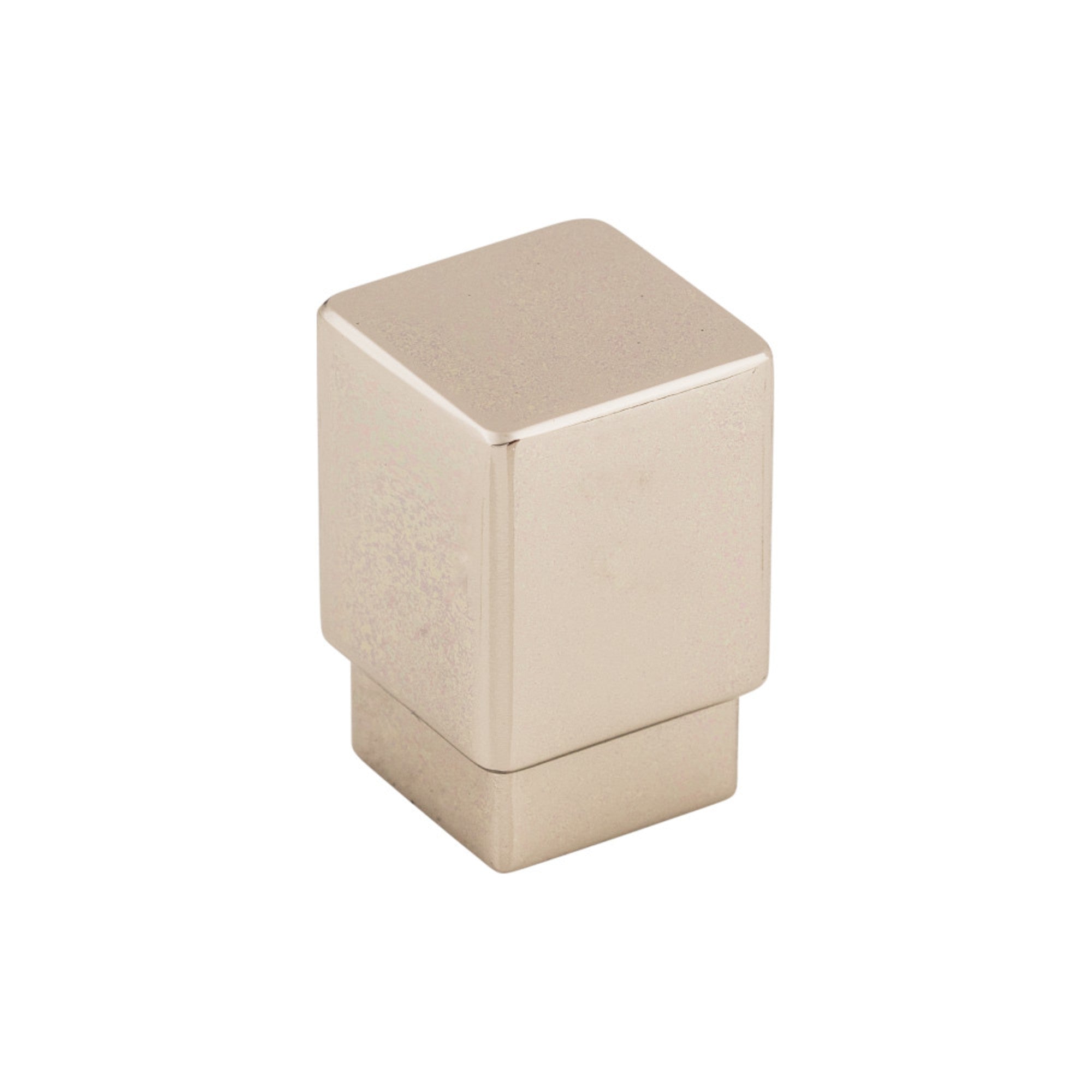 Tapered 3/4" Length Square Knob - Polished Nickel