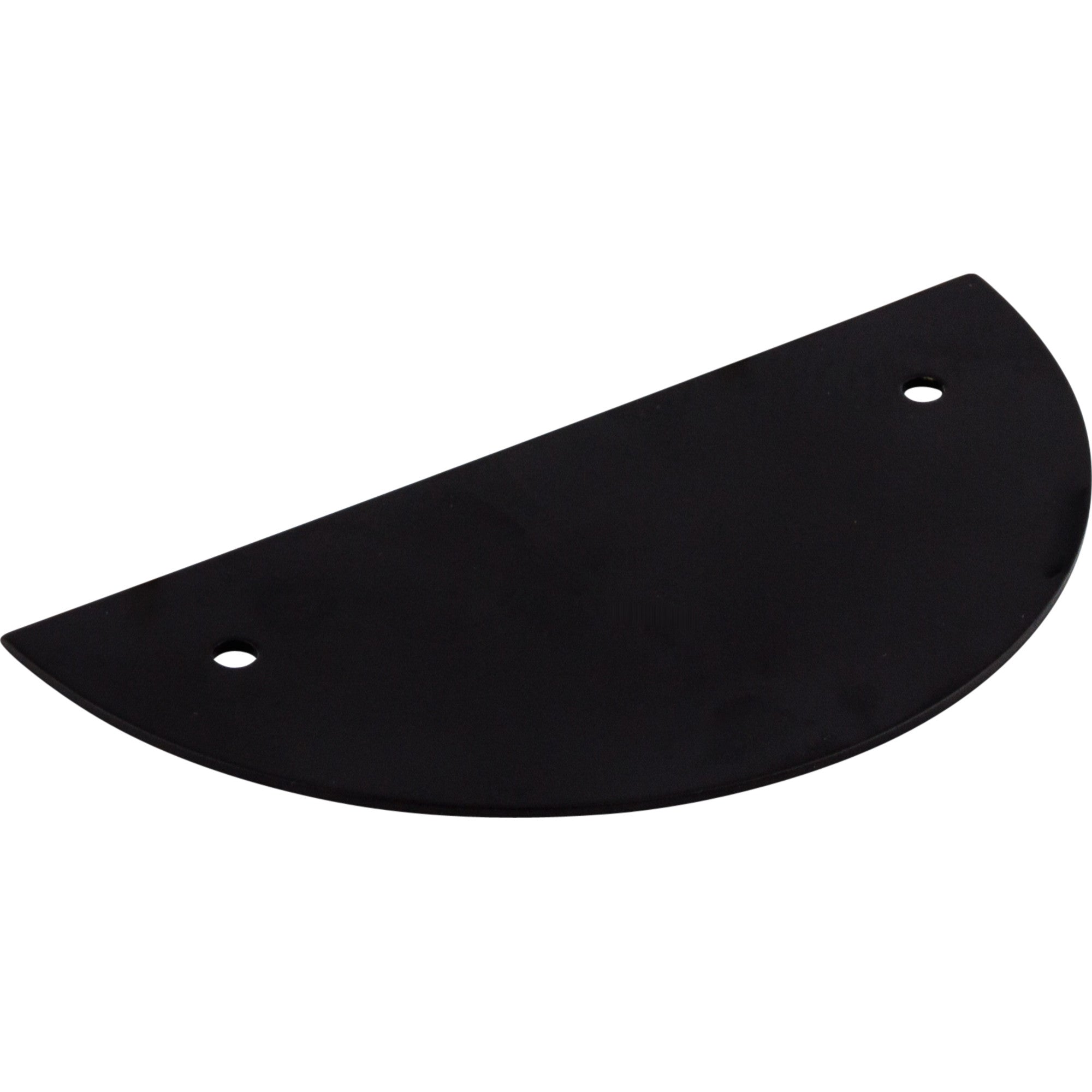 Half Circle 3 1/2" Center to Center Pull Backplate - Flat Black