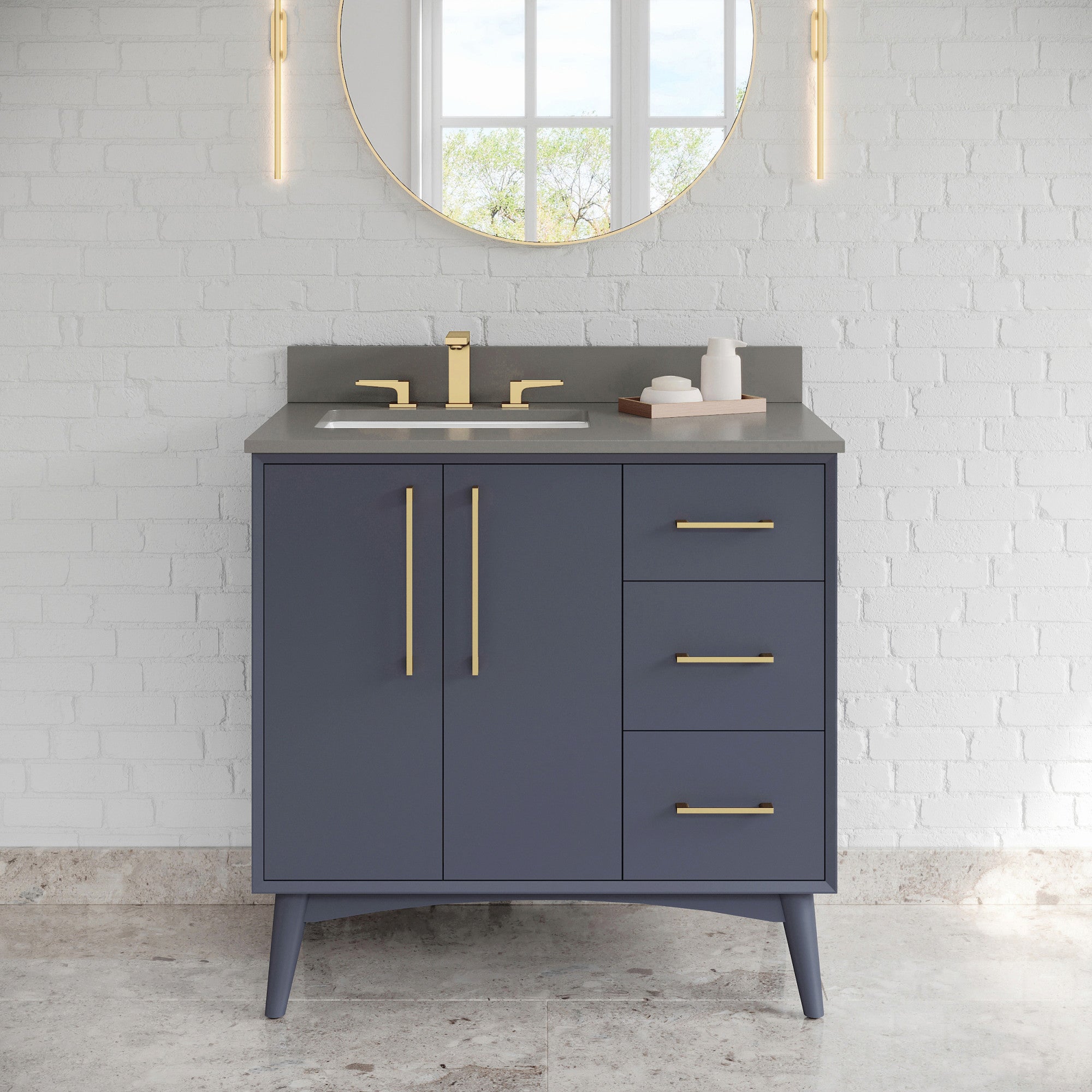 36" Dashwood Vanity – Blue Steel