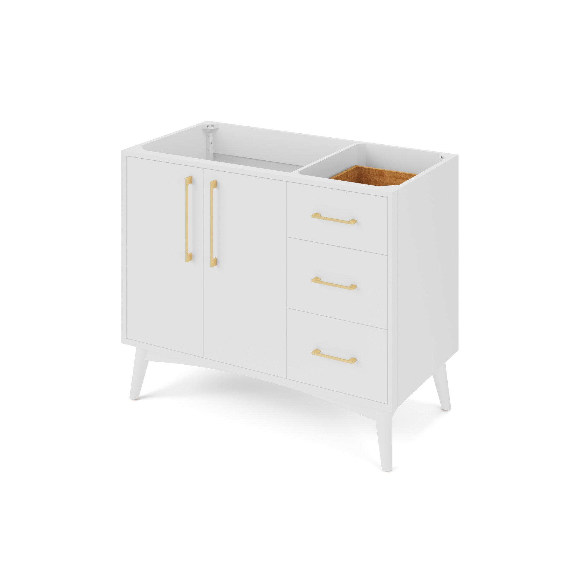 42" Dashwood Vanity – Left Offset – White