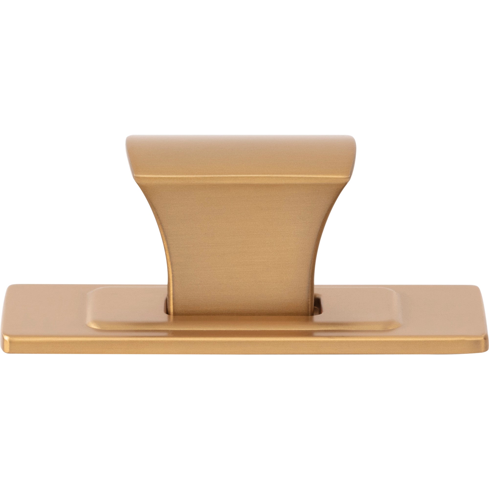 Zander Rectangle Knob - Warm Brass