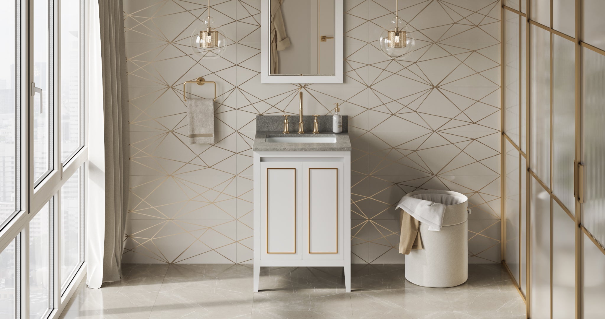 24" Percival Vanity – White