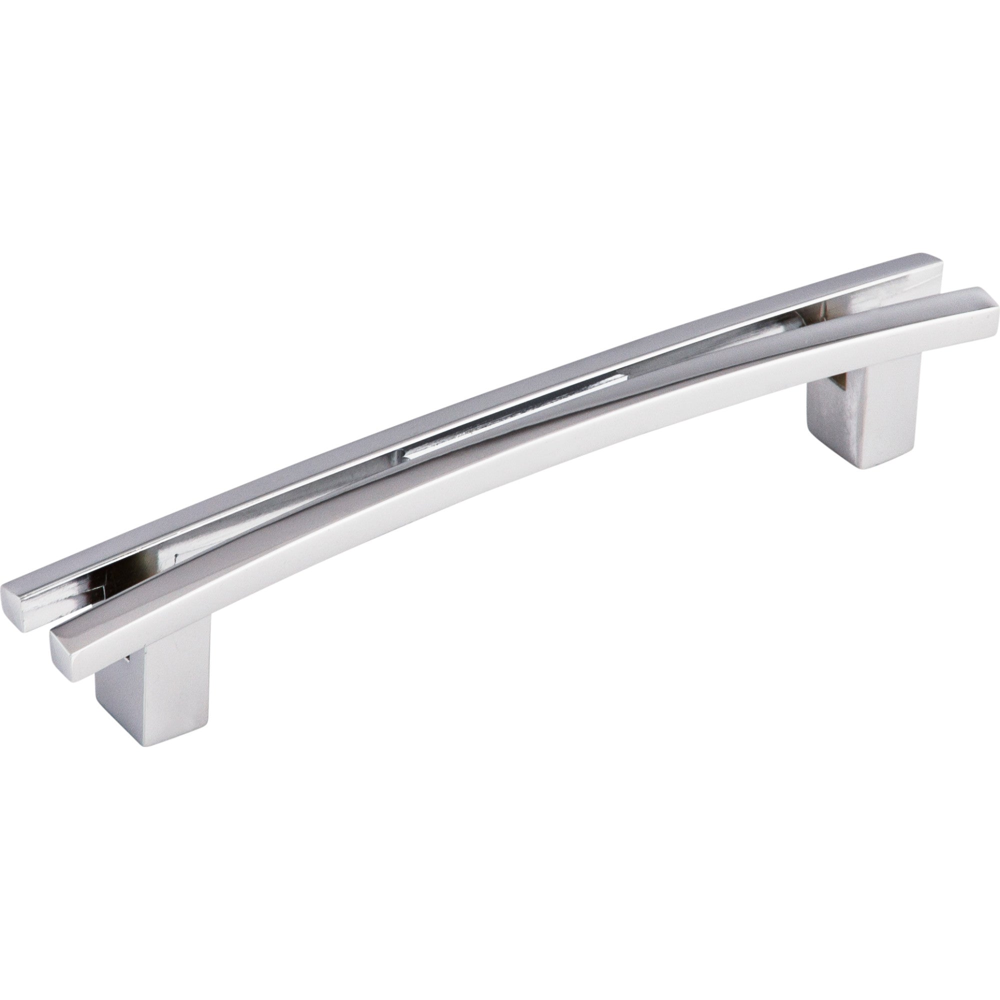 Flared 5" Center to Center Bar Pull - Polished Chrome