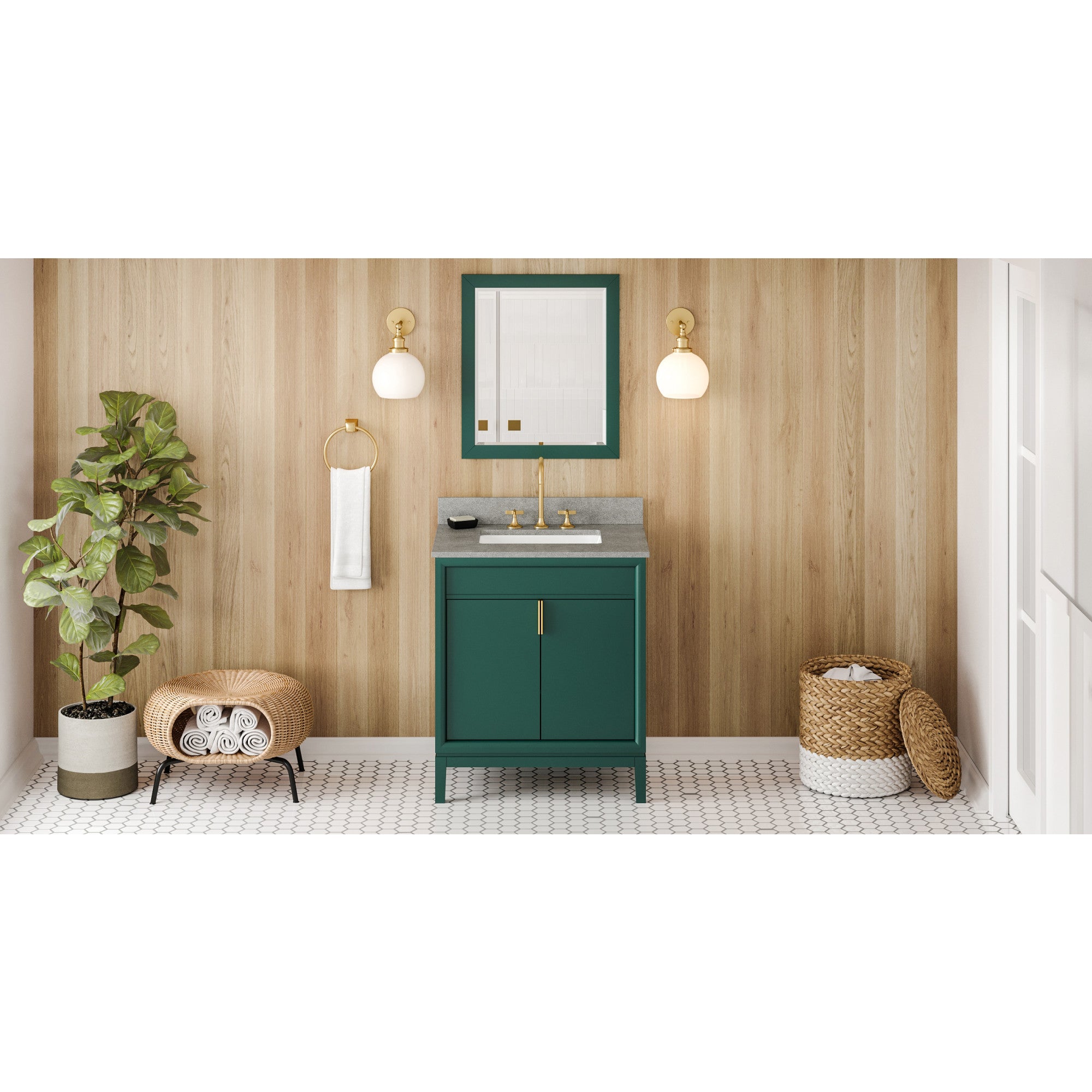 30" Theodora Vanity – Forest Green