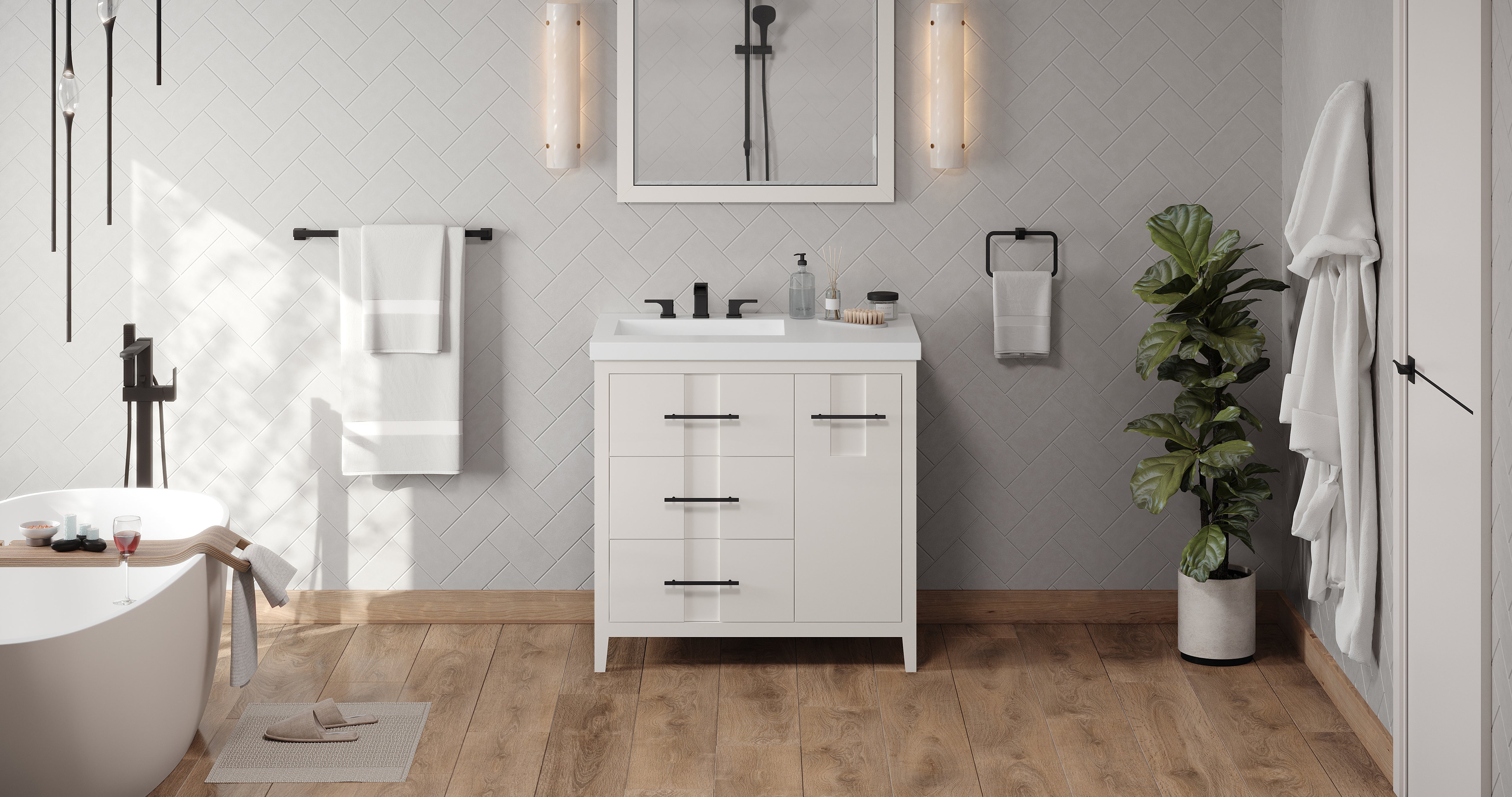 36" Katara Vanity – Left Offset