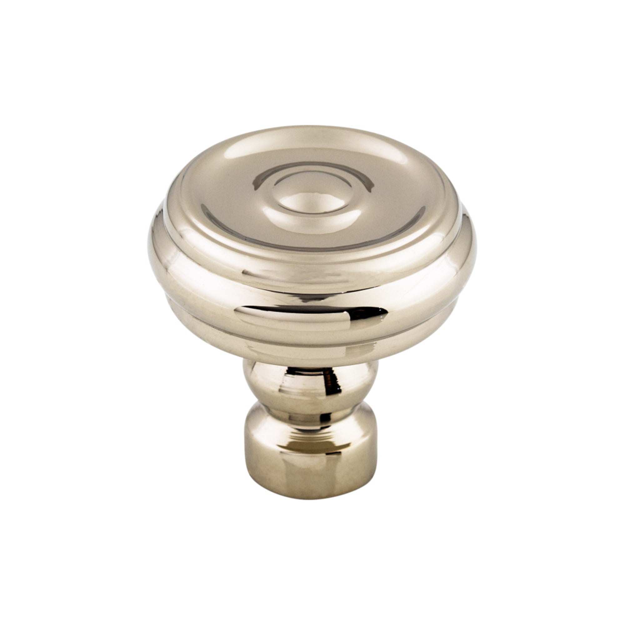 Brixton Button 1 1/4" Diameter Round Knob - Polished Nickel