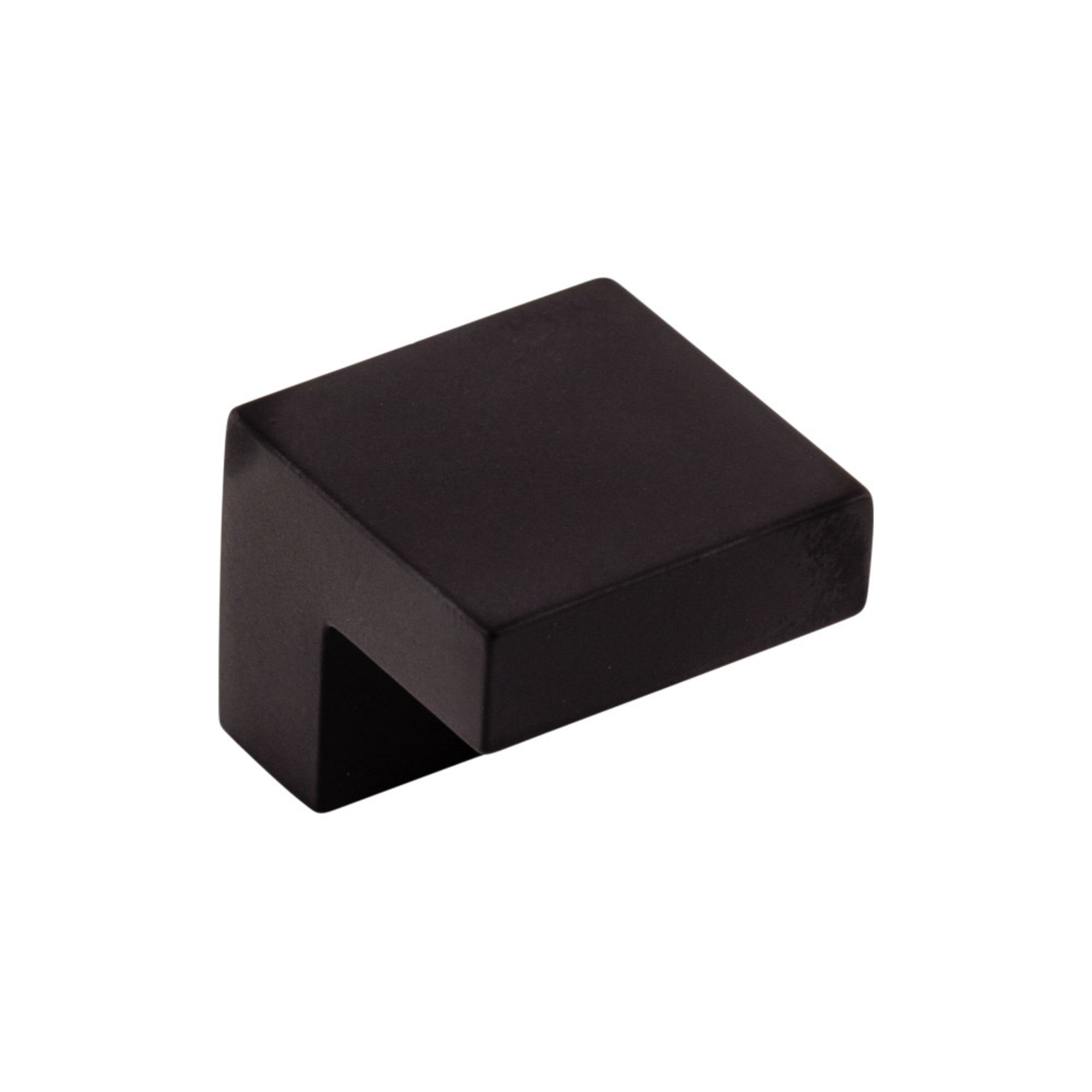 Square 1" Length Square Knob - Flat Black