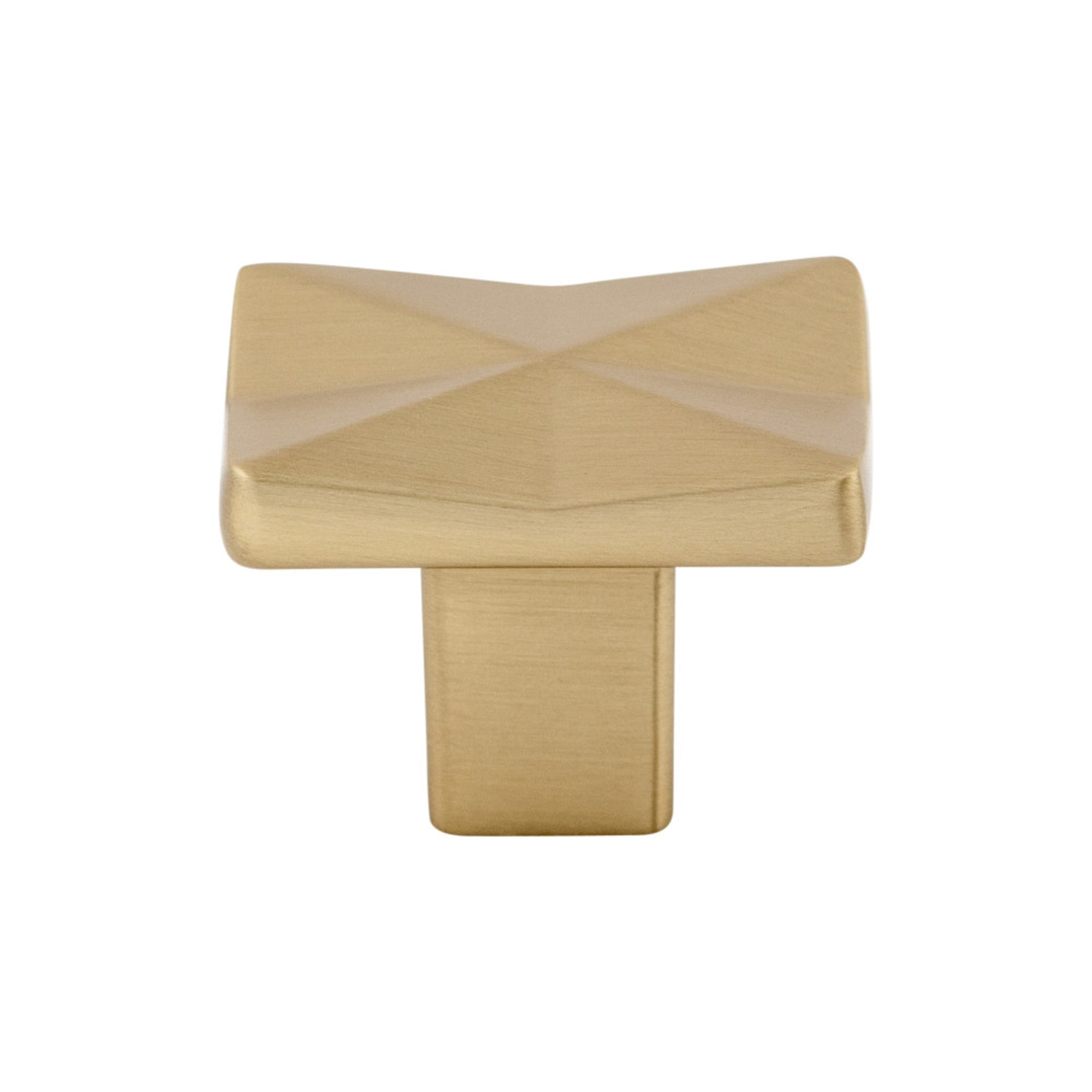 Quilted 1 1/4" Length Rectangle Knob - Honey Bronze