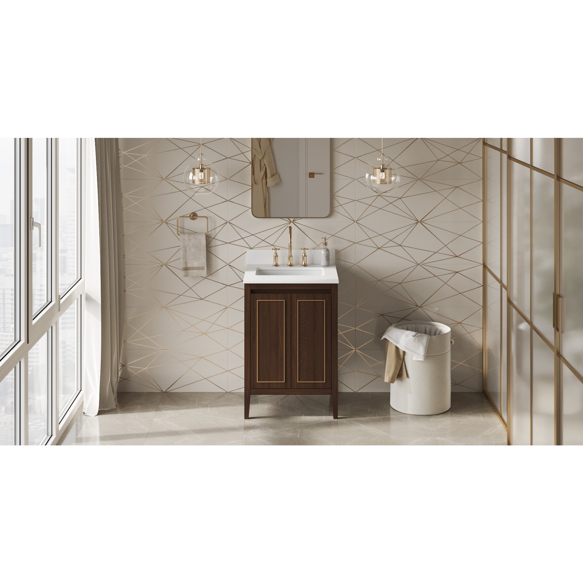 24" Percival Vanity – Dark Walnut