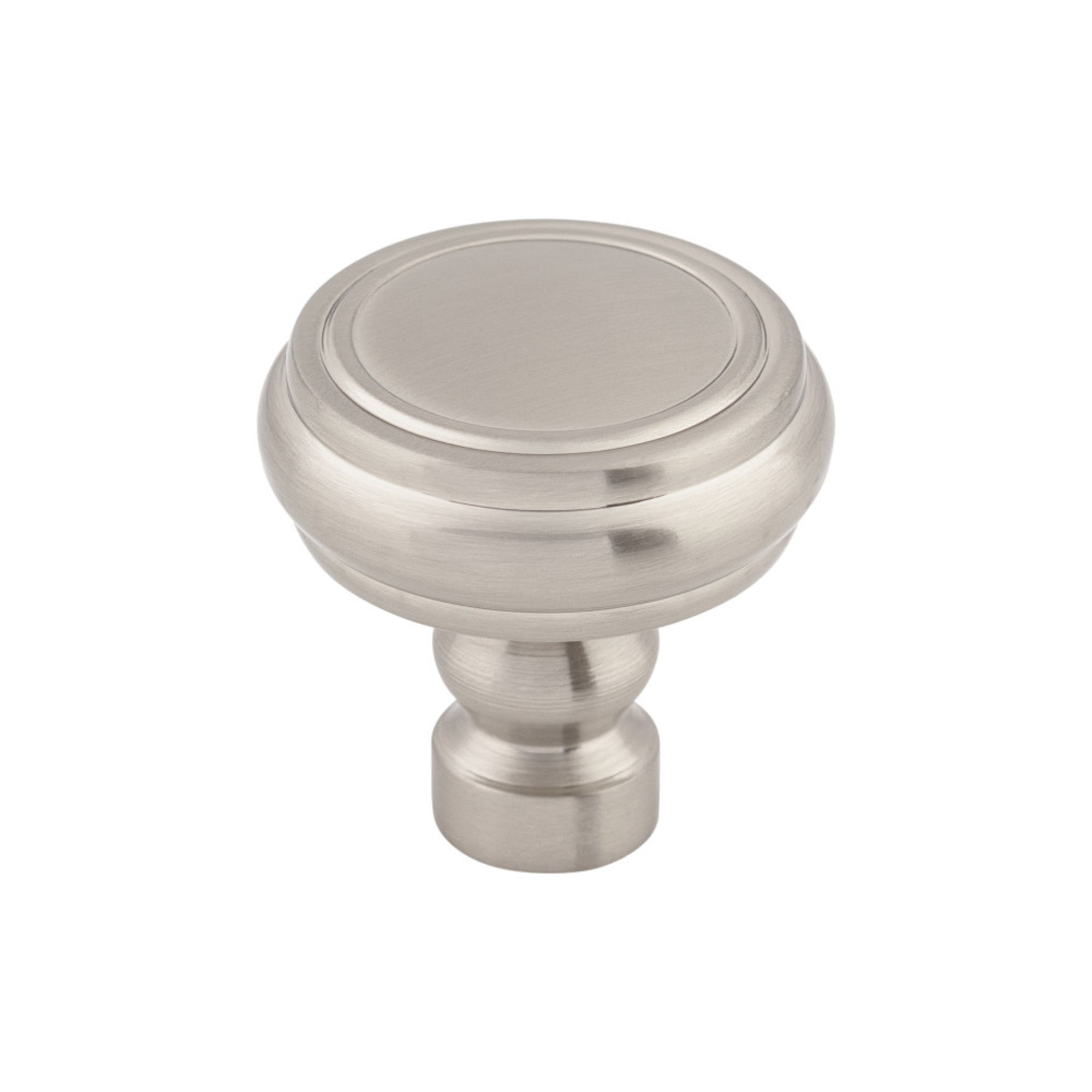 Brixton Rimmed 1 1/4" Diameter Round Knob - Brushed Satin Nickel
