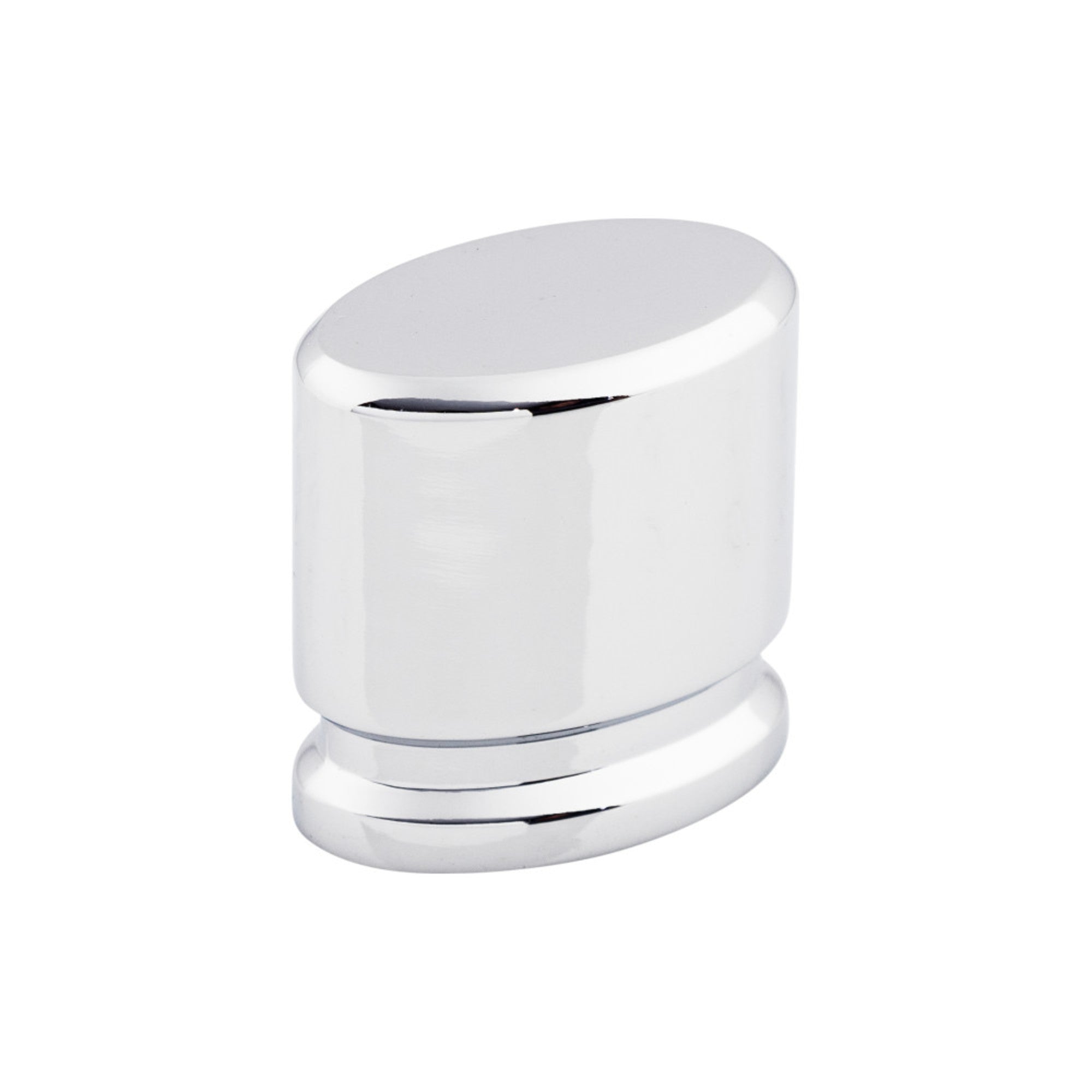 Oval 1 1/8" Length Oval Knob - Polished Chrome