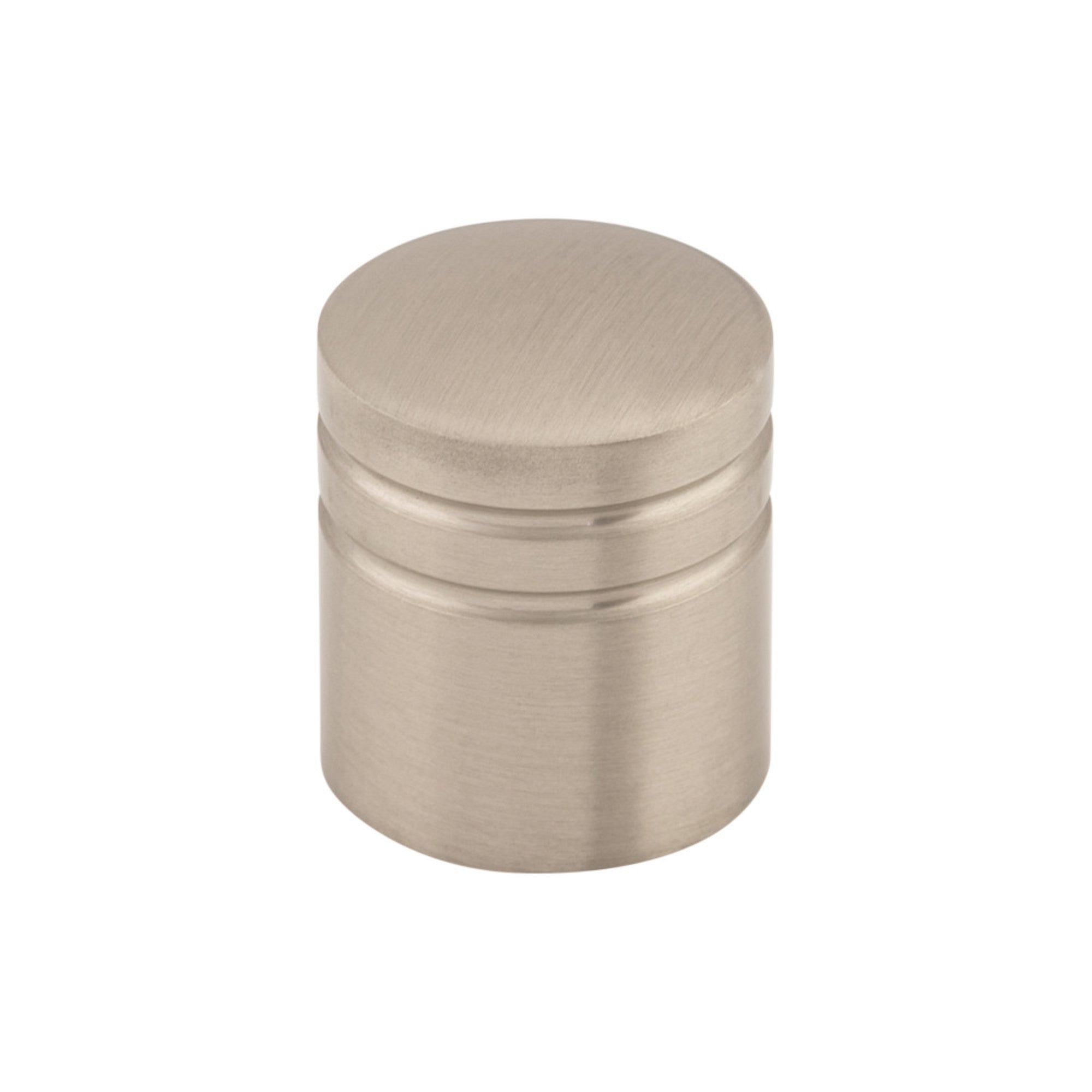 Stacked 1" Diameter Round Knob - Brushed Satin Nickel