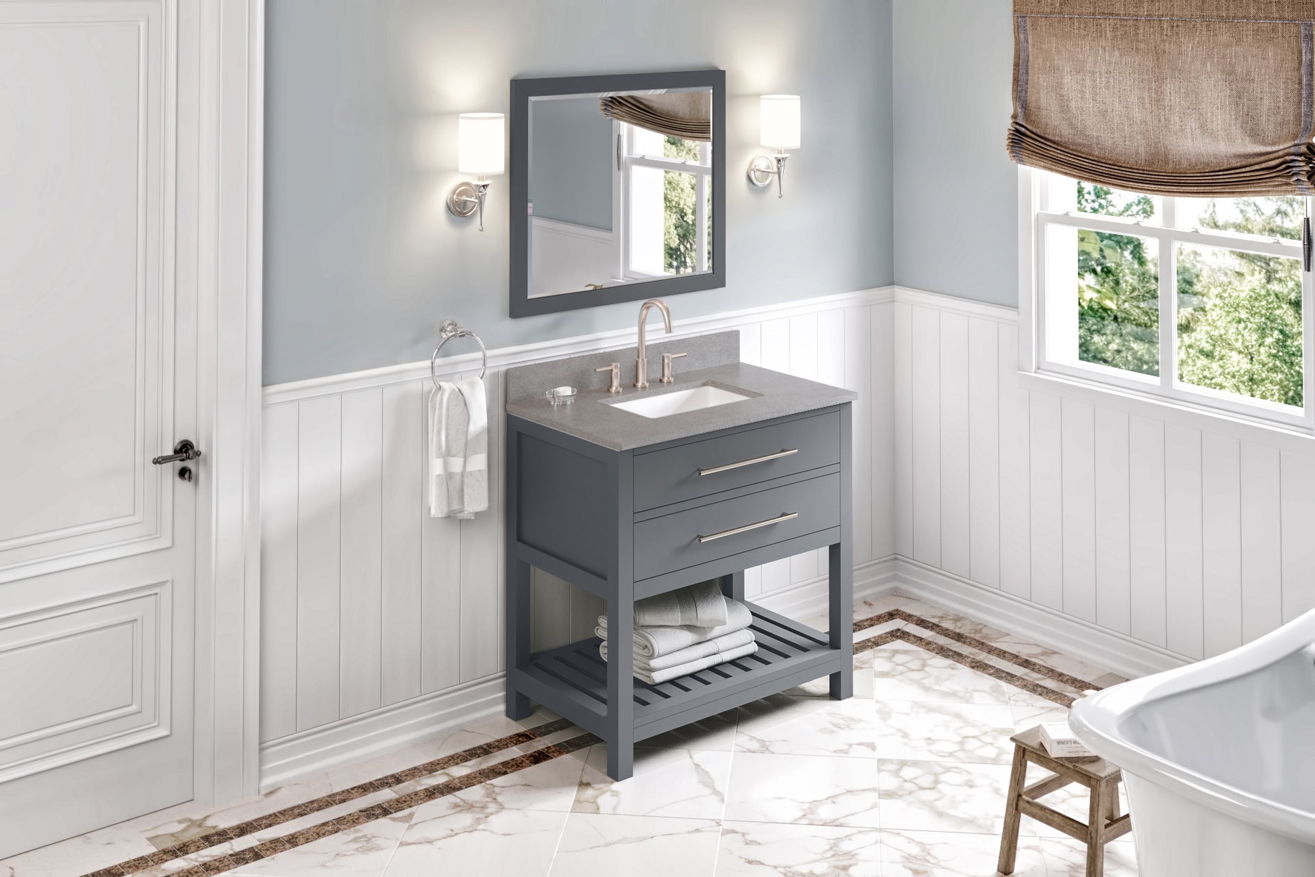 36" Wavecrest Vanity – Grey