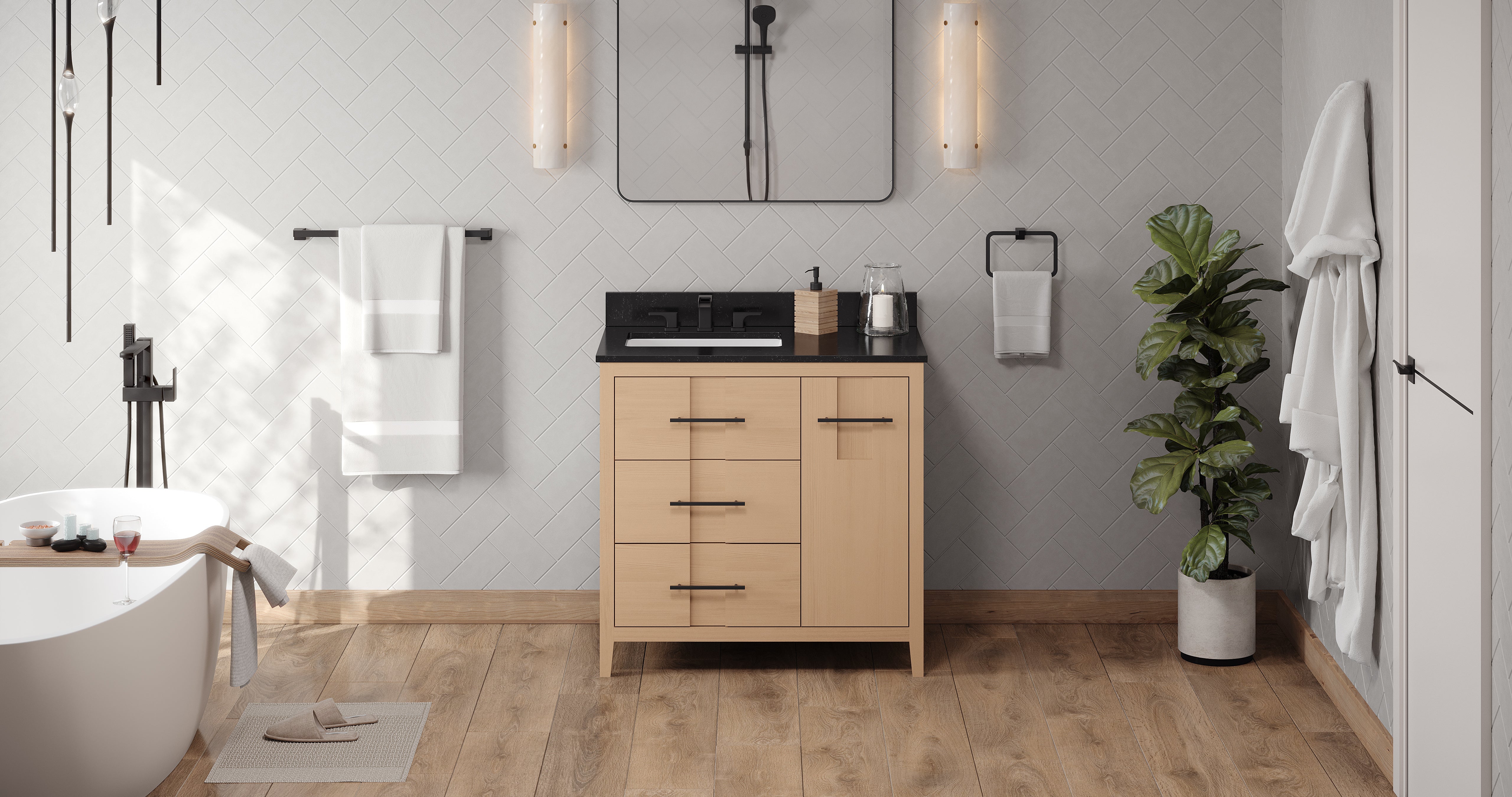 36" Katara Vanity – Left Offset