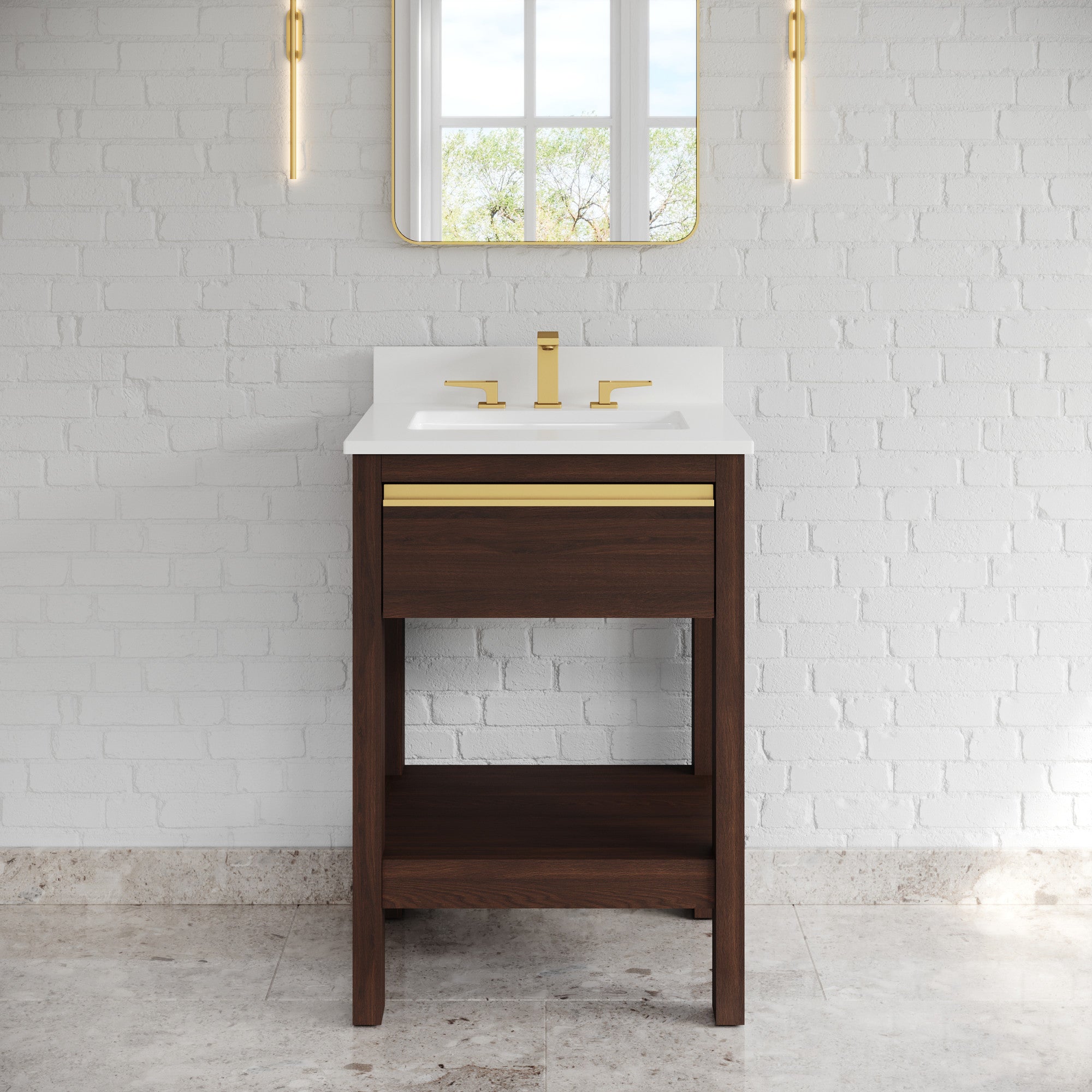 24" Jubilee Vanity – Dark Walnut