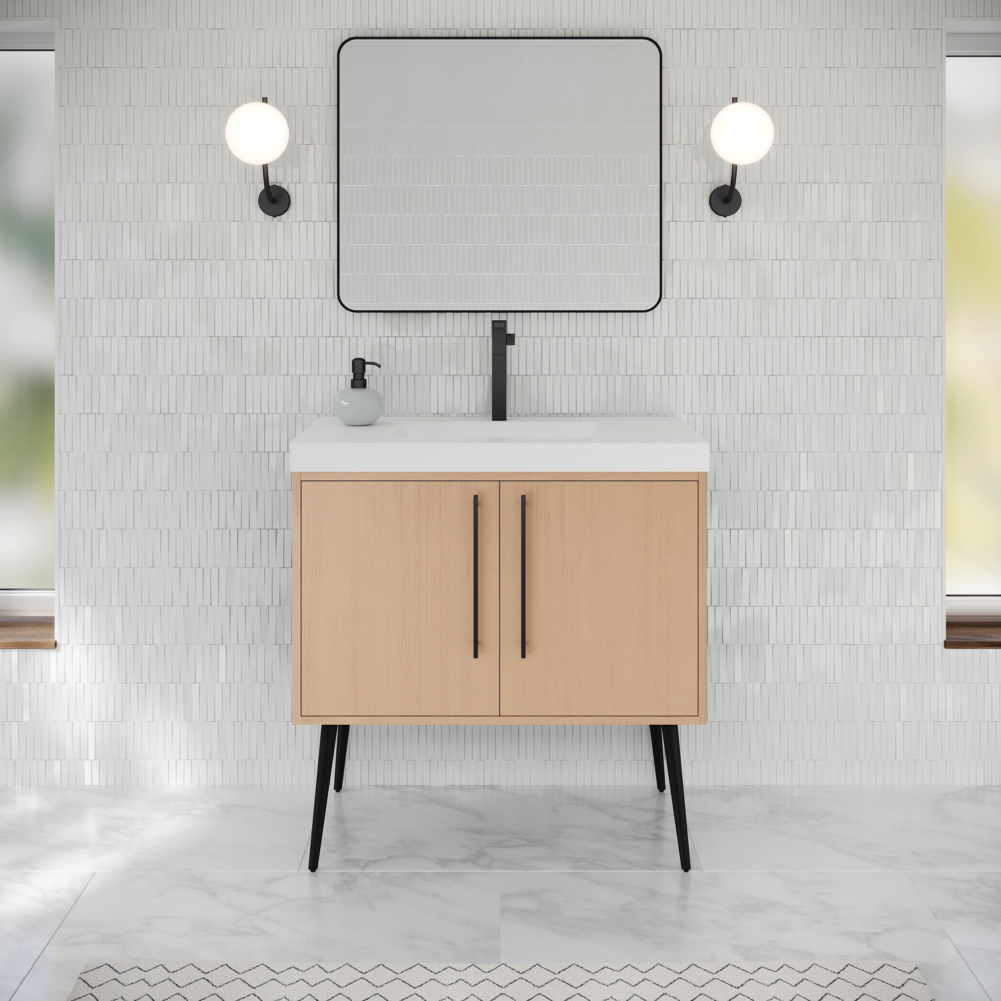 36" Tempest Vanity – Natural Oak