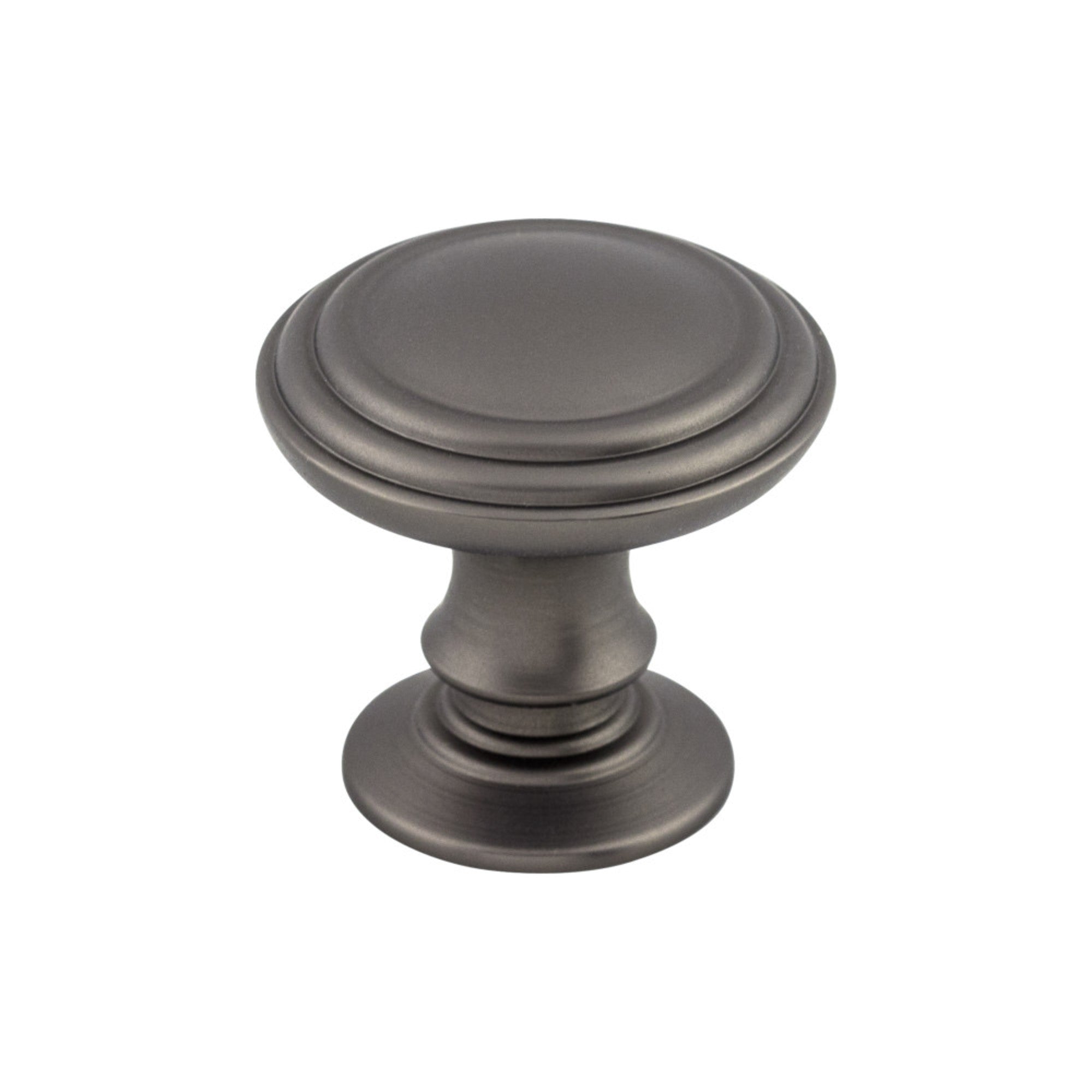 Reeded 1 1/4" Diameter Round Knob - Ash Gray