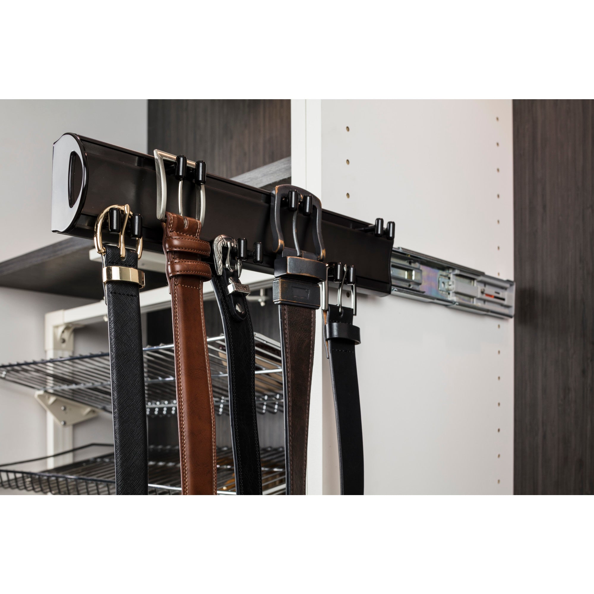 Satin Nickel 14" Belt Rack