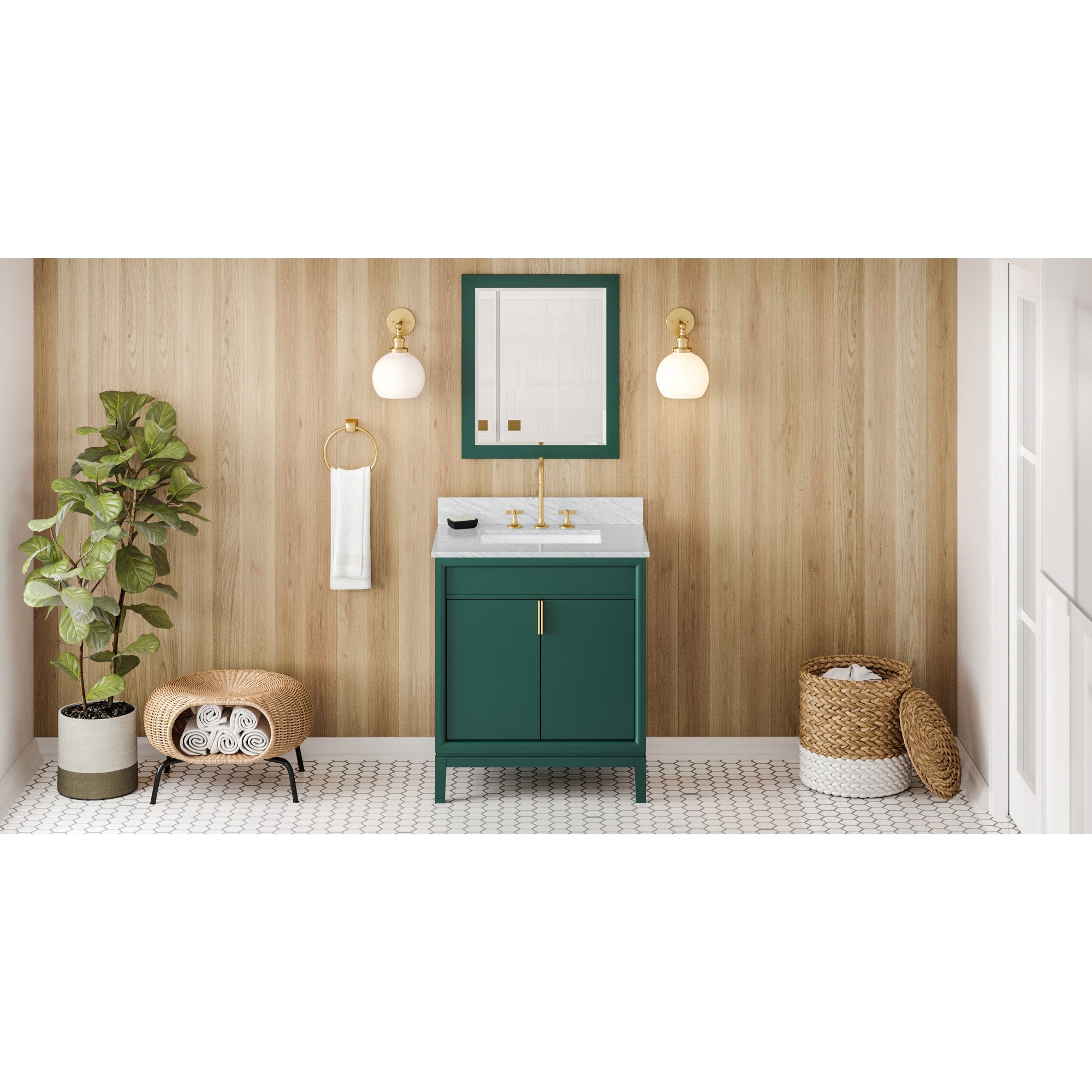 30" Theodora Vanity – Forest Green