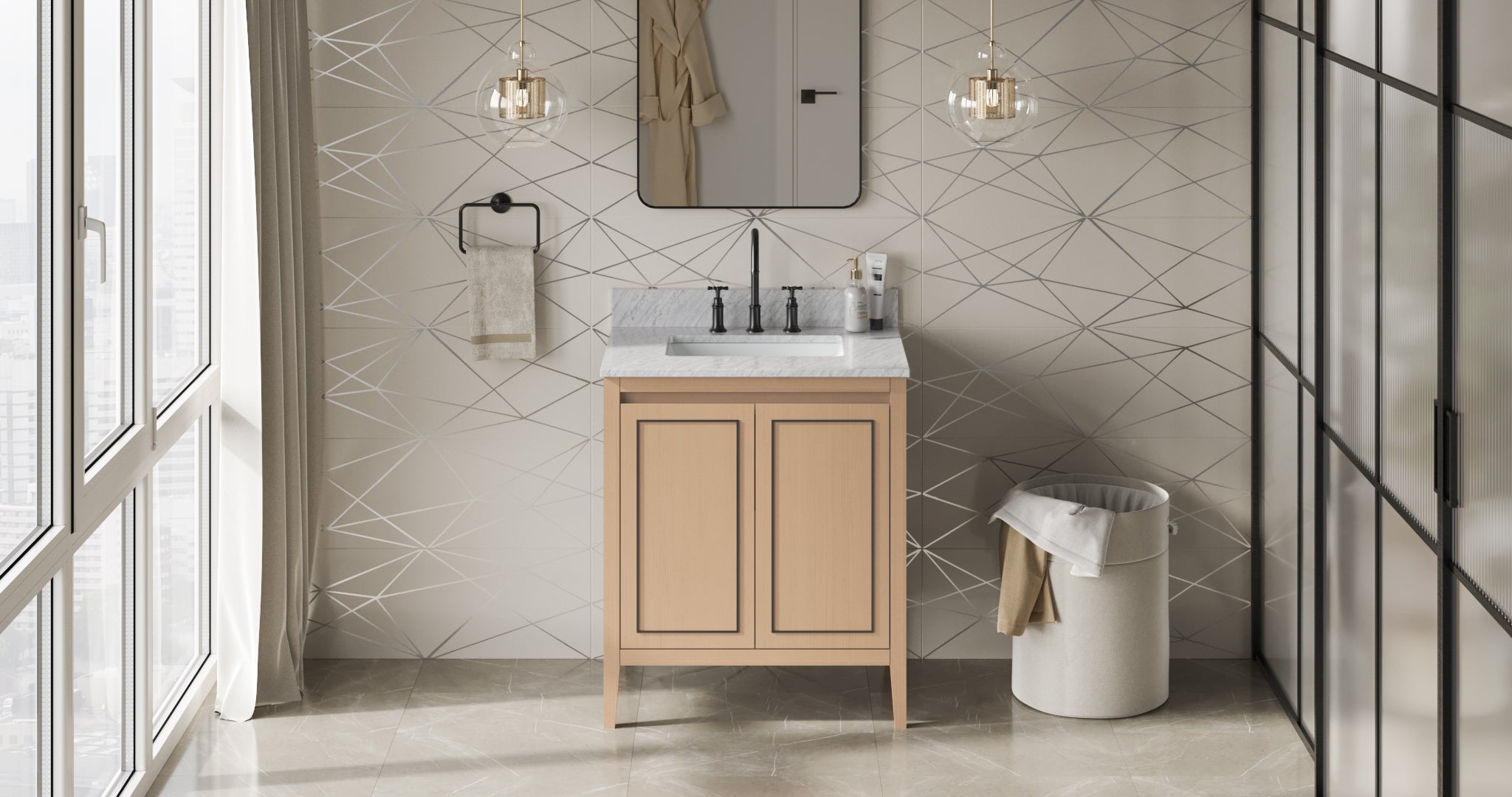 30" Percival Vanity – Natural Oak