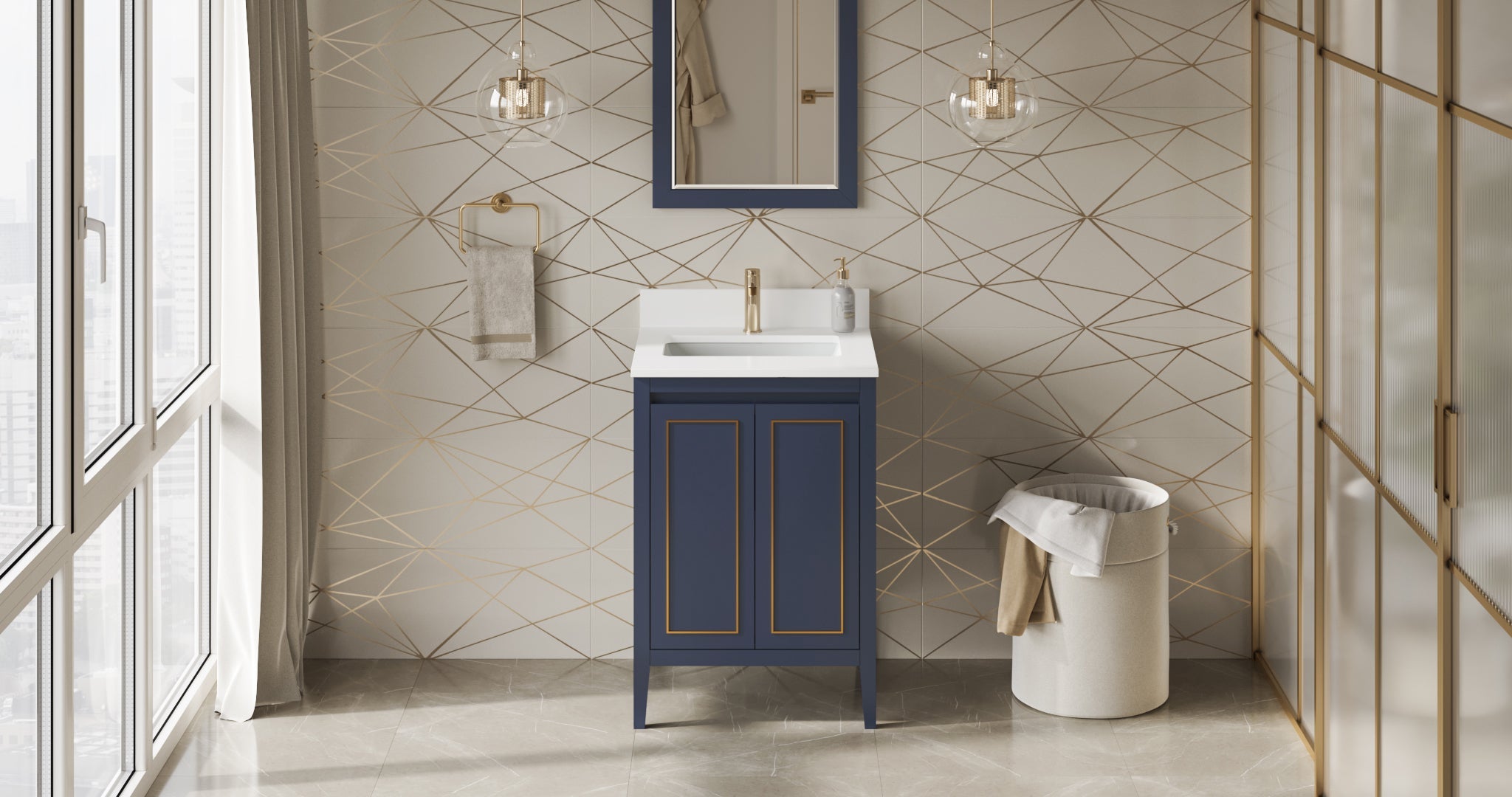 24" Percival Vanity – Hale Blue