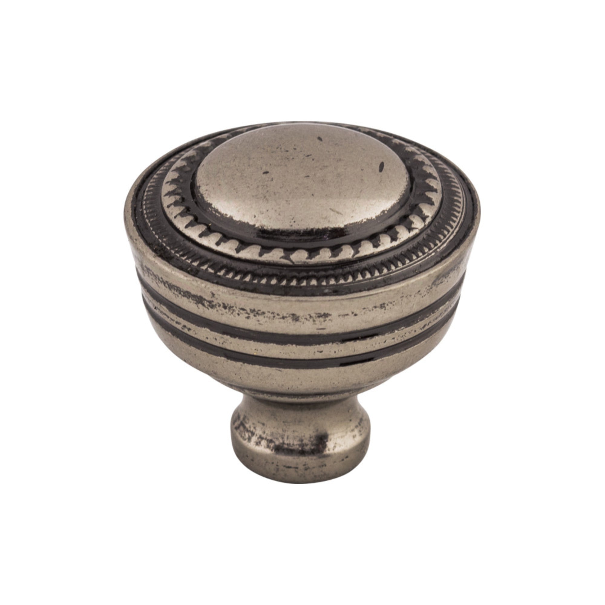 Contessa 1 1/4" Diameter Round Knob - Pewter Antique