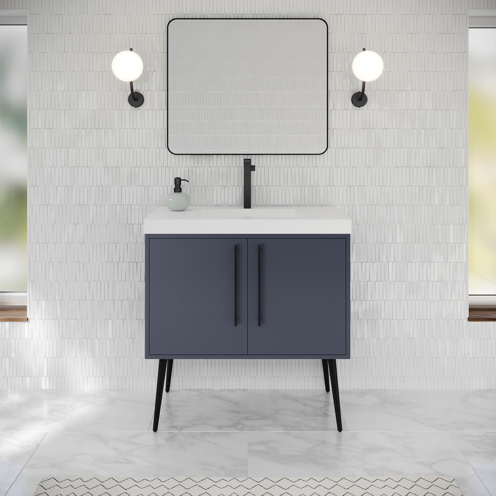36" Tempest Vanity – Blue Steel