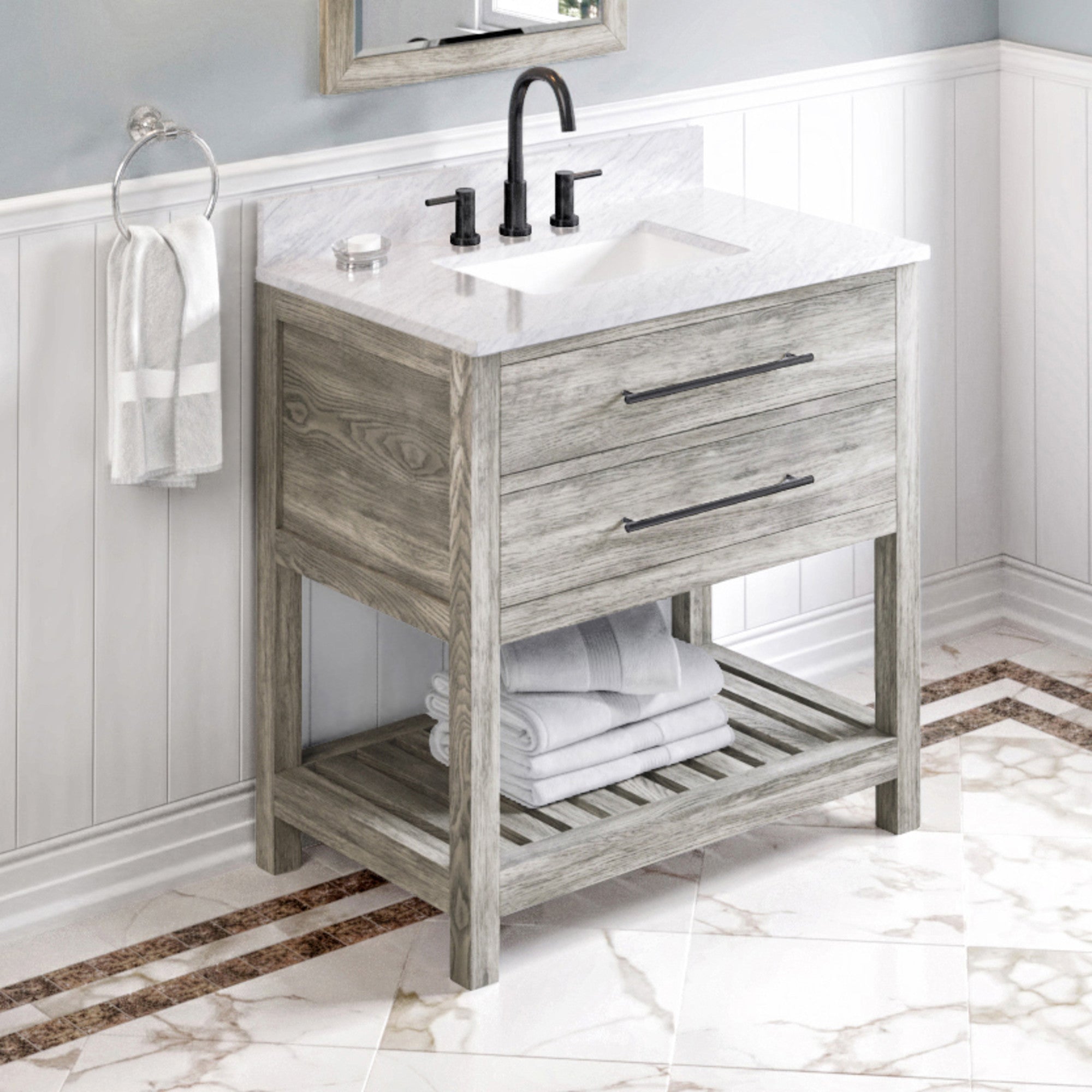 36" Wavecrest Vanity – Weathered Grey