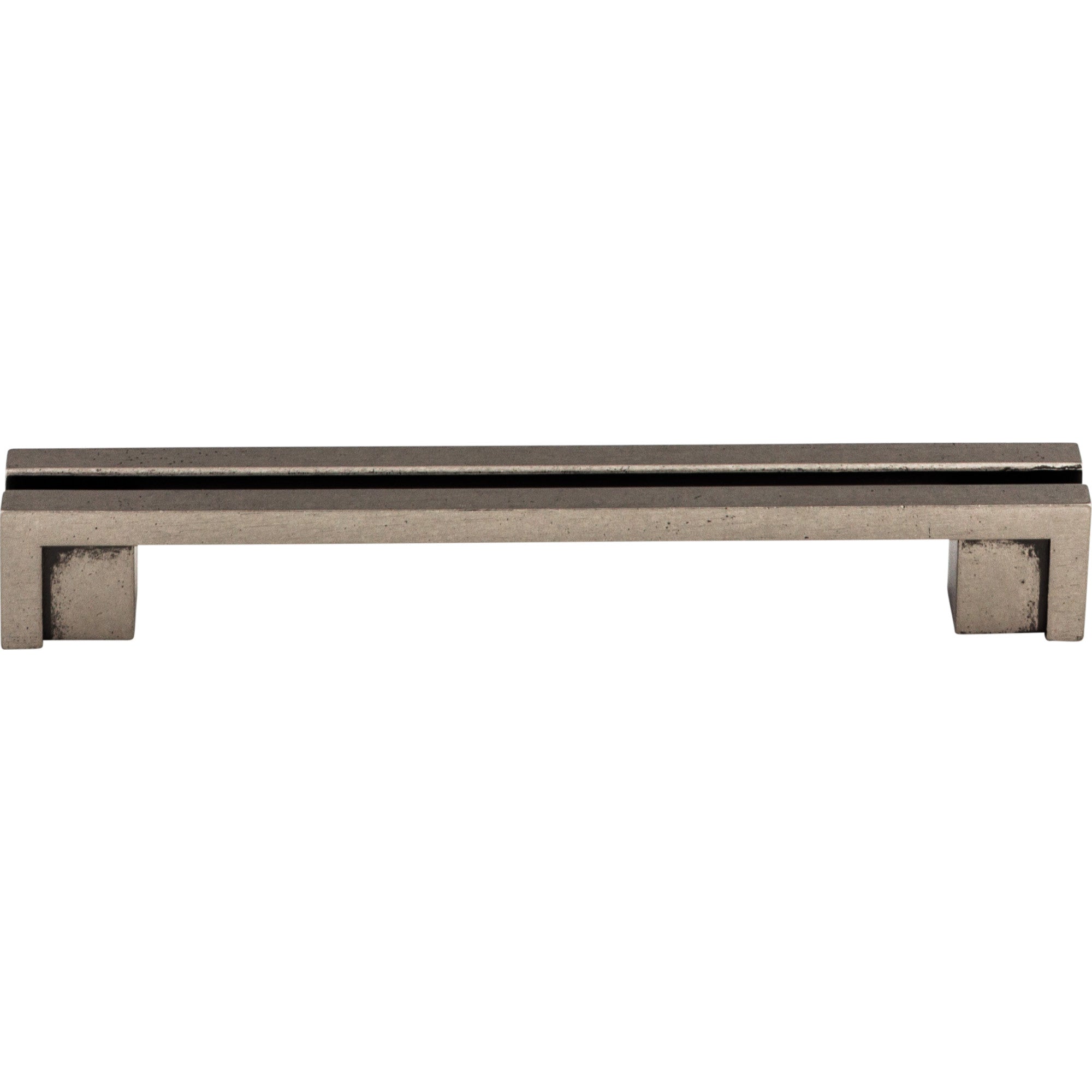 Flat Rail 5" Center to Center Bar Pull - Pewter Antique