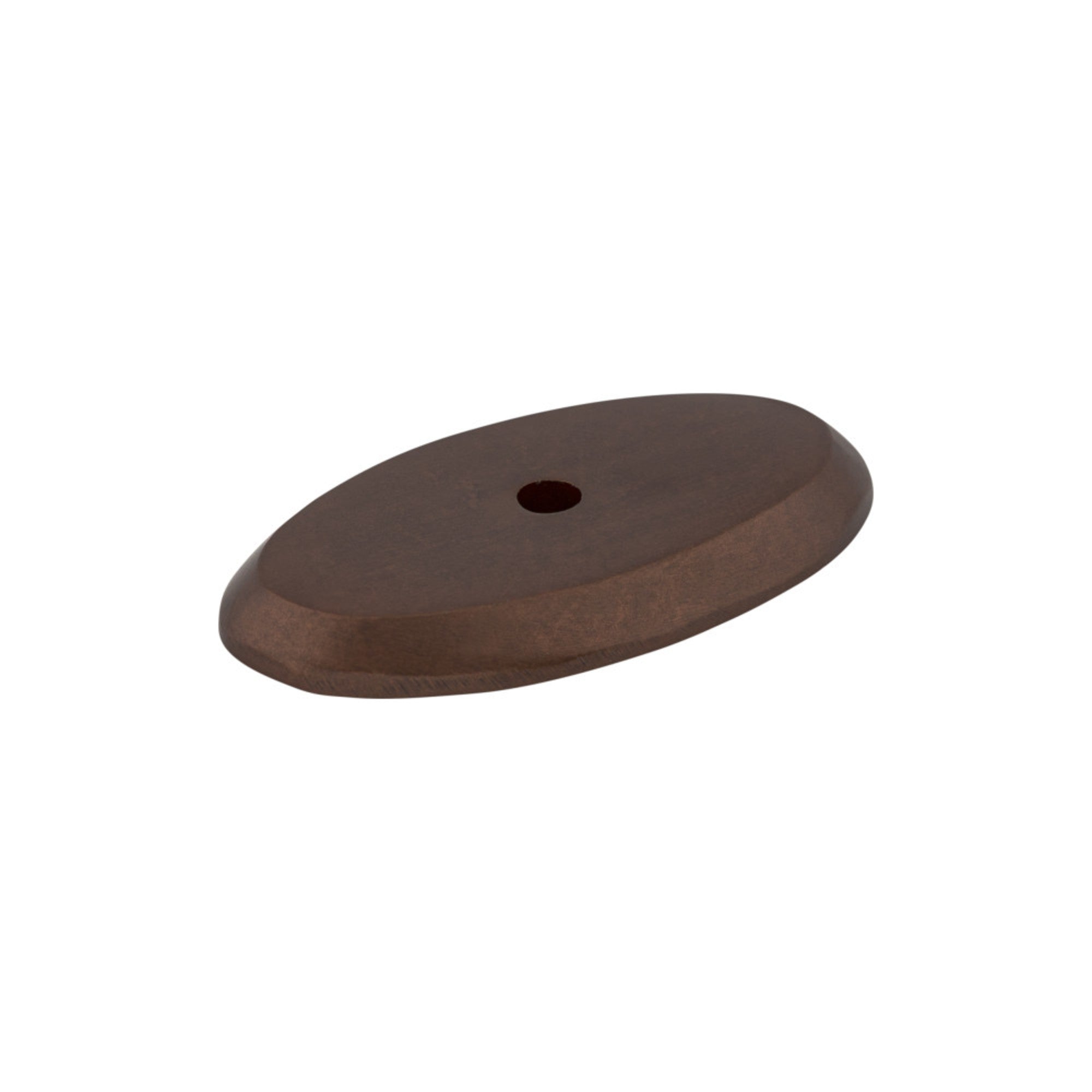 Aspen Oval Knob Backplate - Mahogany Bronze