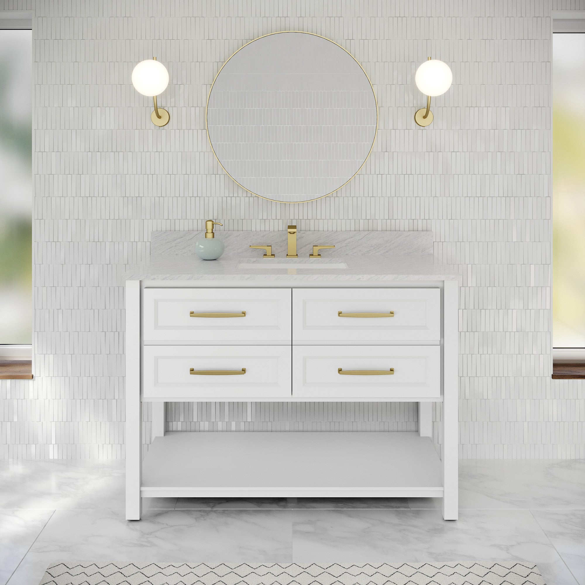 48" Kipling Vanity – White