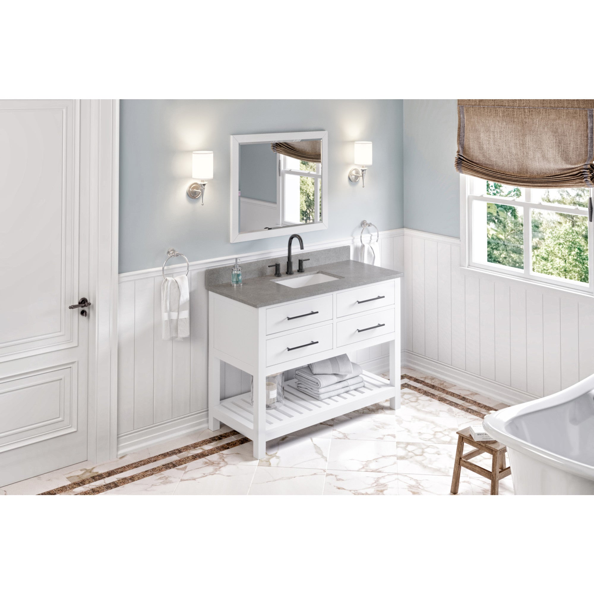 48" Wavecrest Vanity – White
