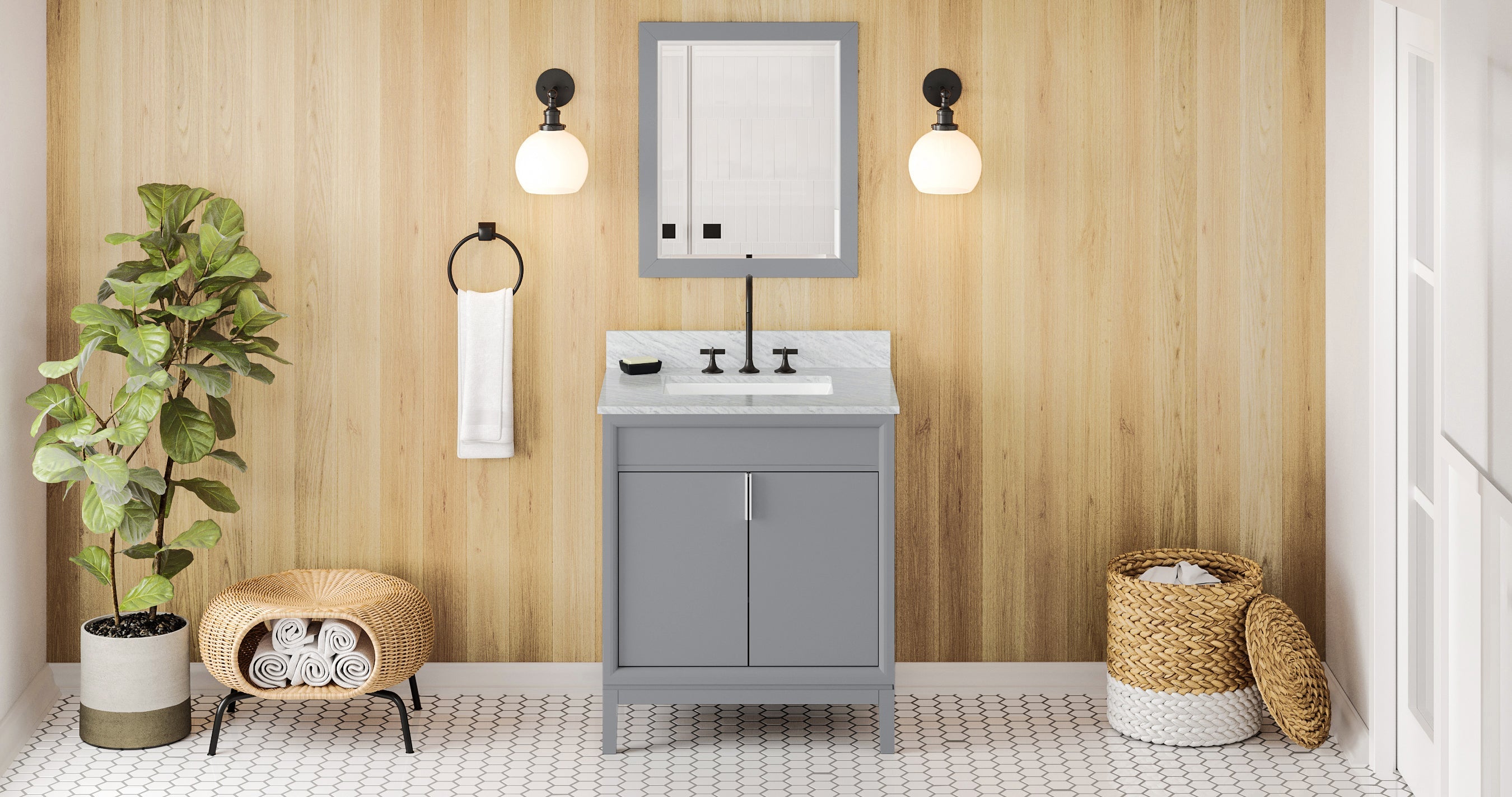 30" Theodora Vanity – Grey