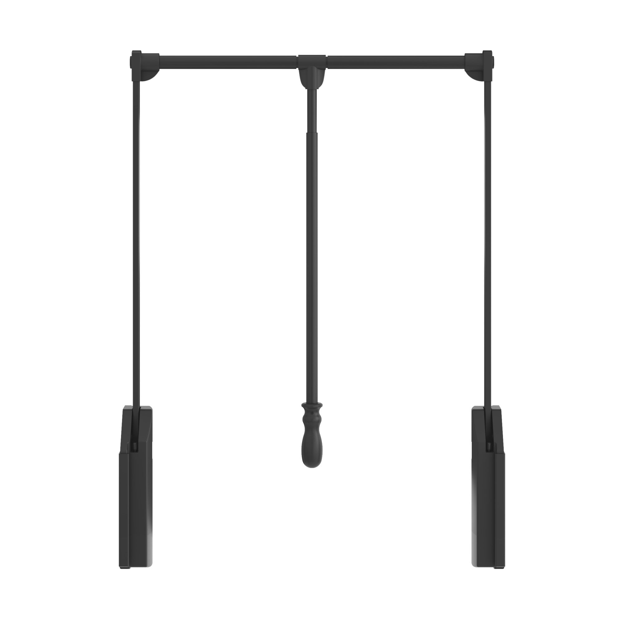 Black Soft-close Expandable Wardrobe Lift for 25-1/2" - 35" Openings