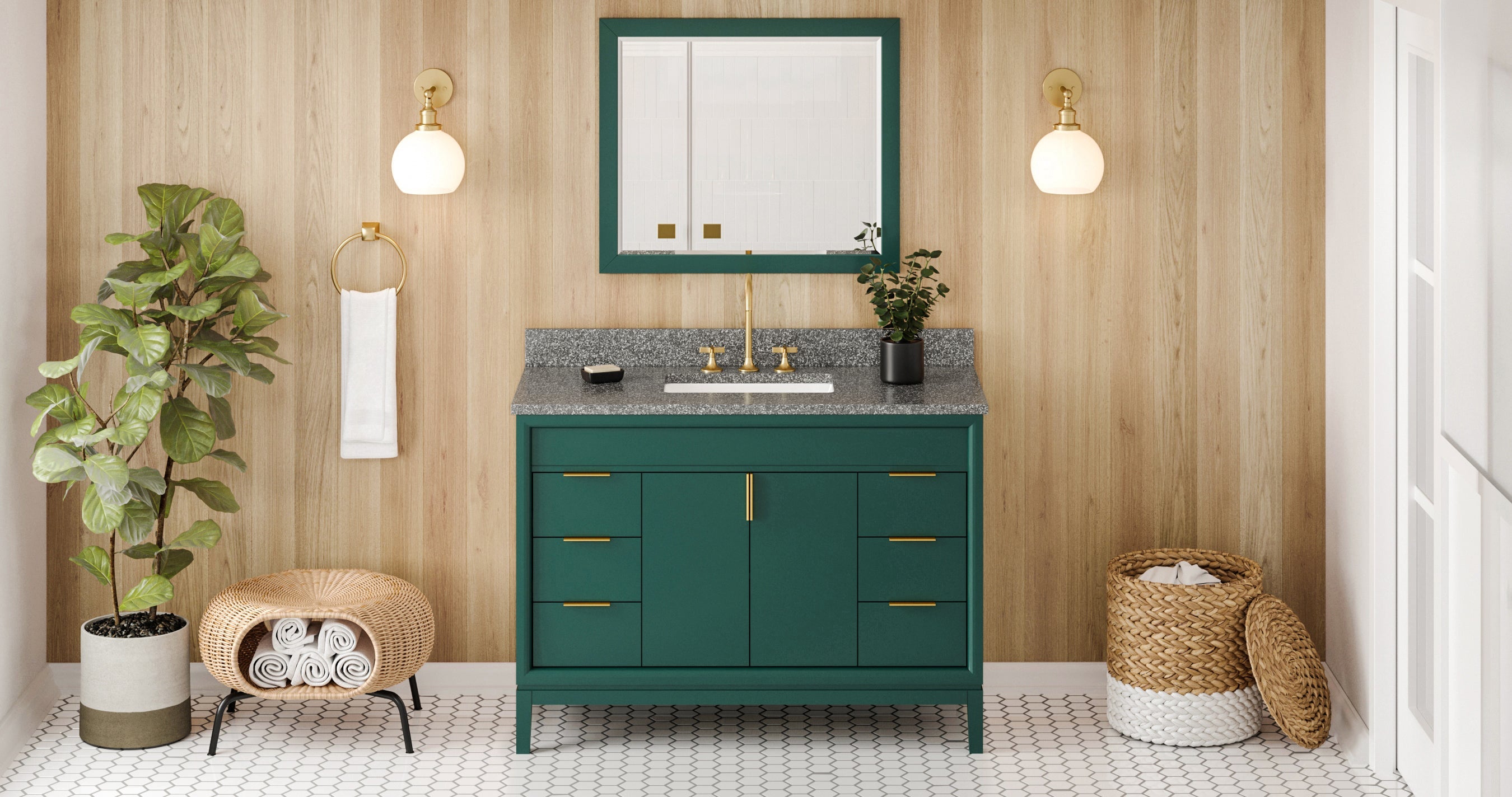 48" Theodora Vanity – Forest Green