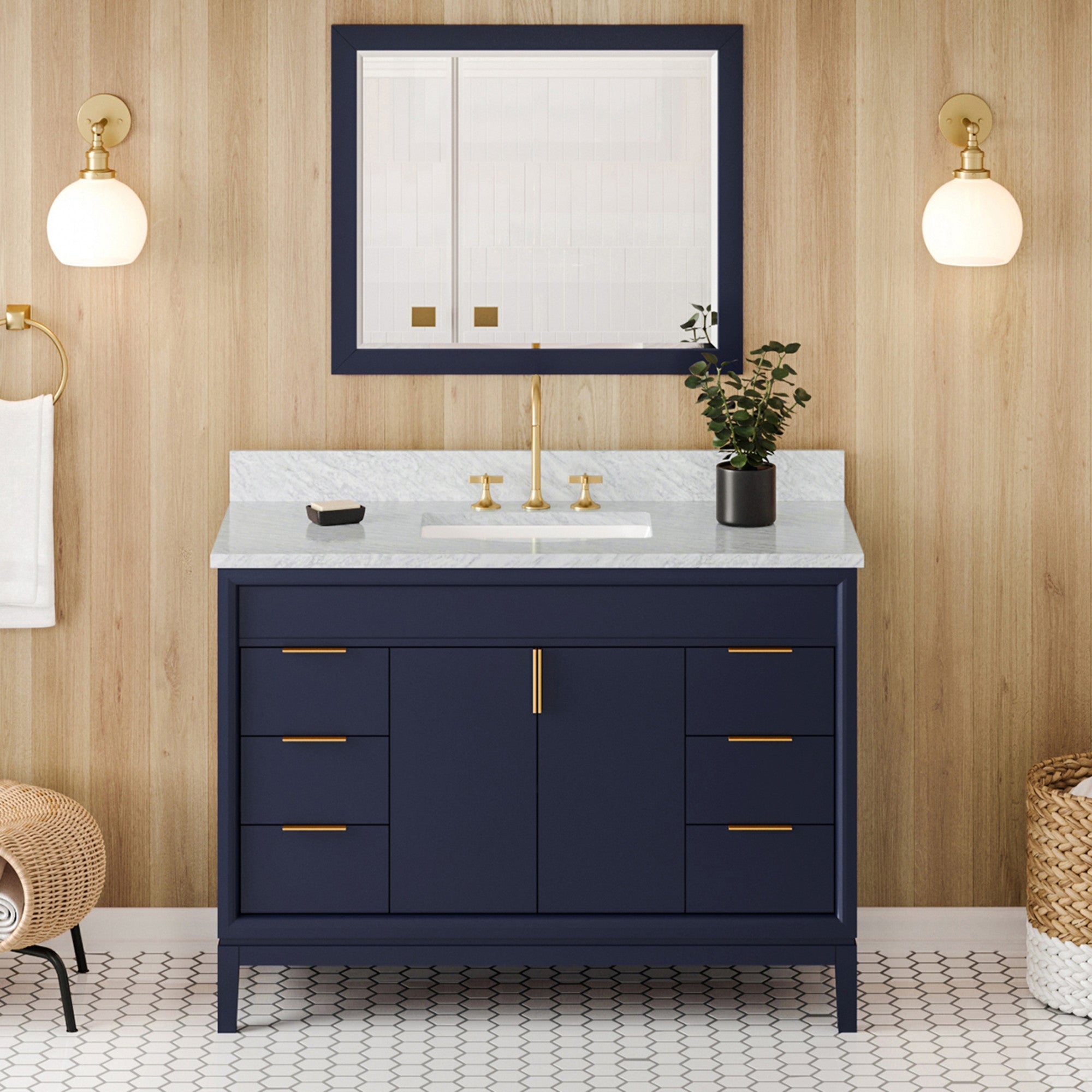 48" Theodora Vanity – Hale Blue