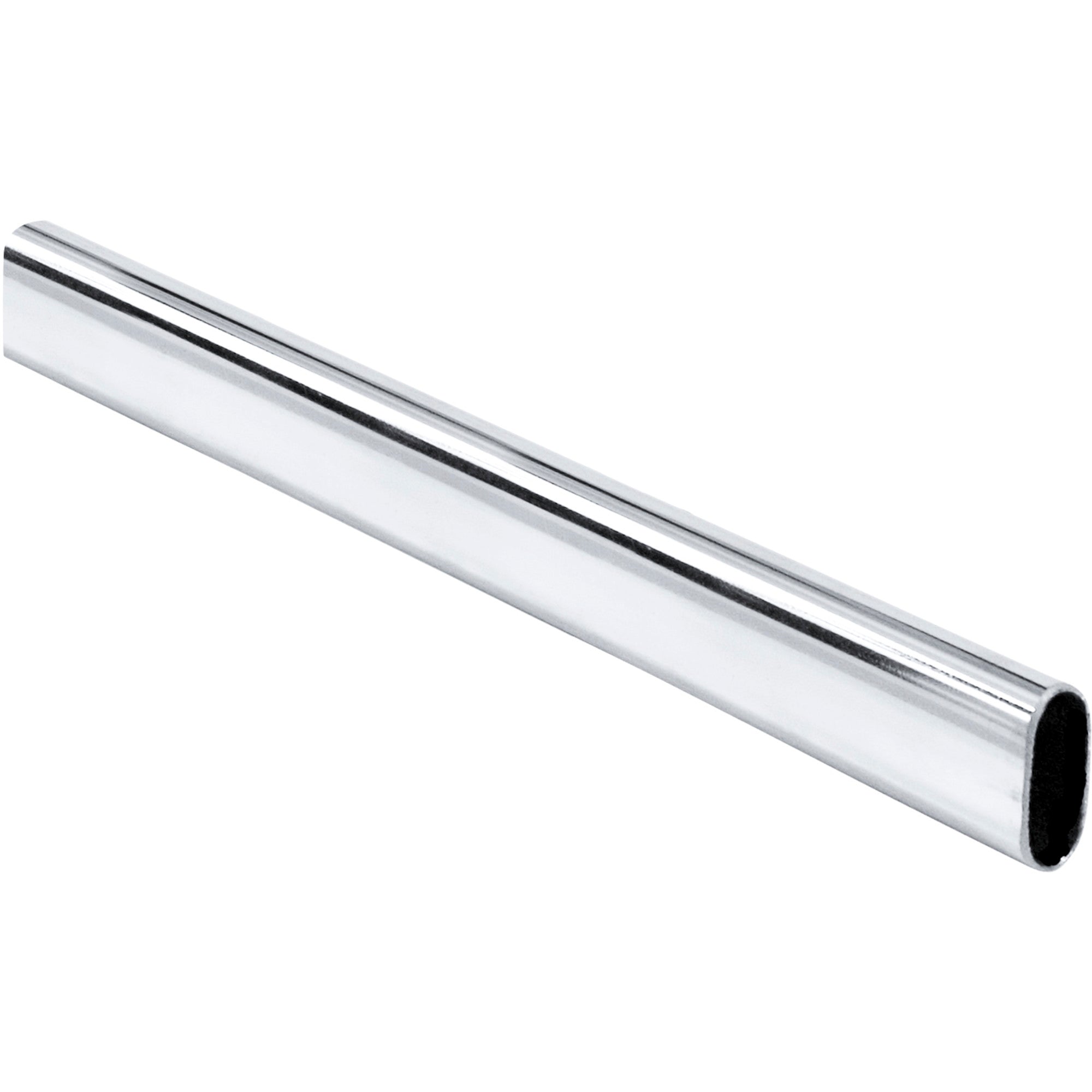 40 Chrome 19/32"x1-3/16"x8' Oval Steel Closet Rods