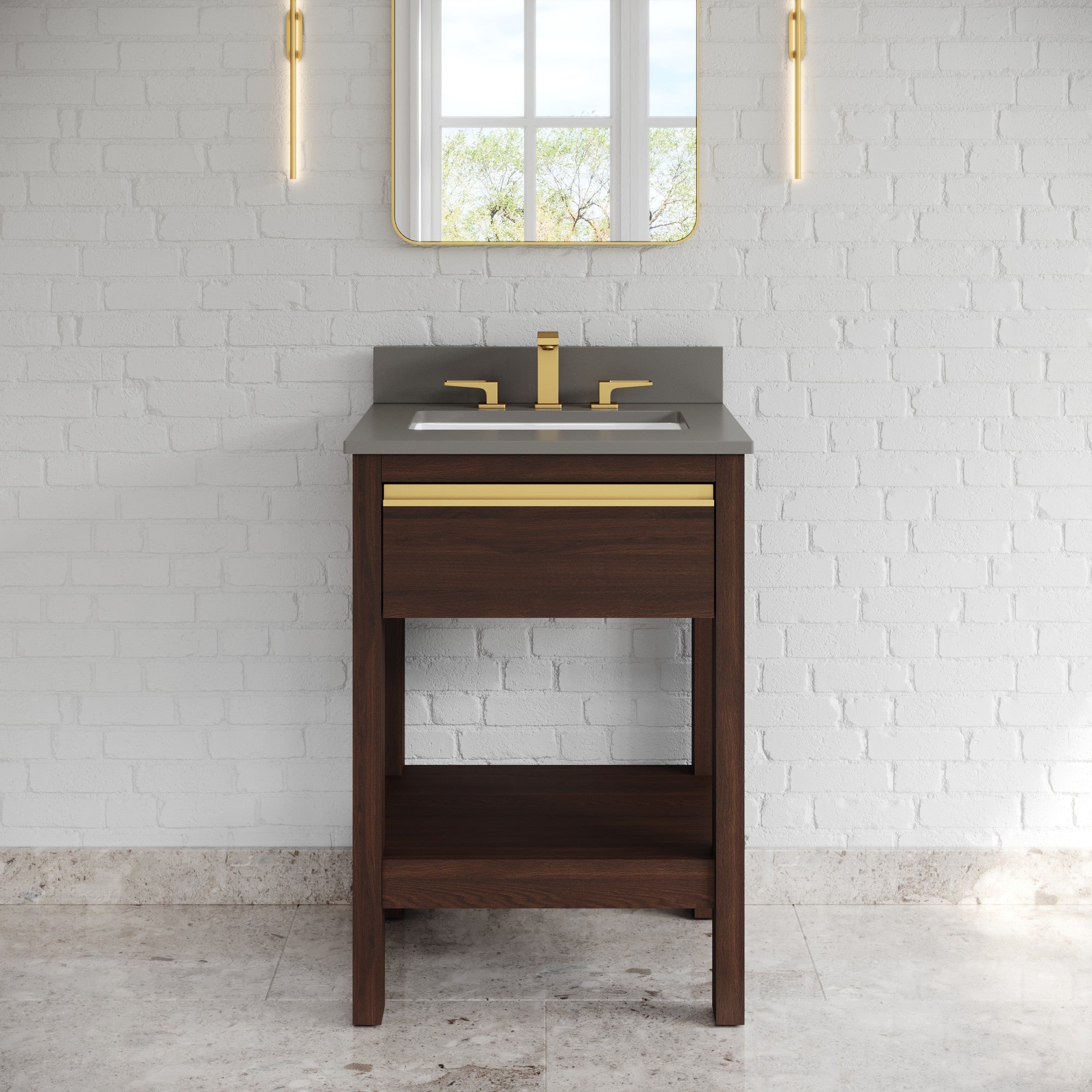 24" Jubilee Vanity – Dark Walnut