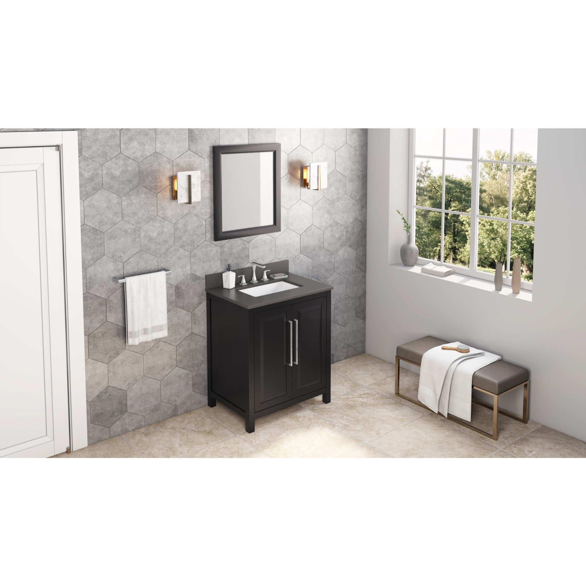 30" Black Cade Vanity